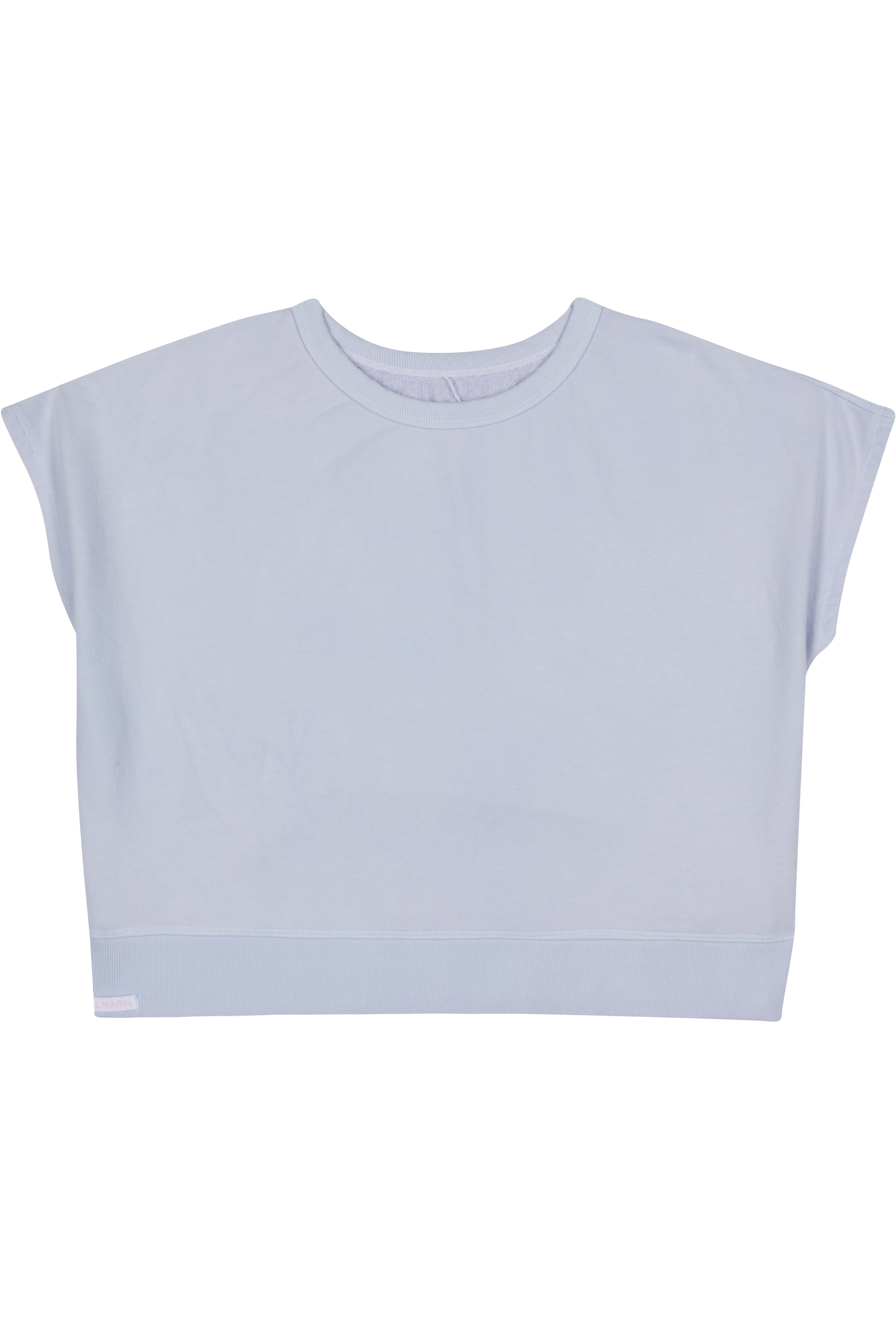 Organic Cotton Terry Bateau Top - Denim Blue