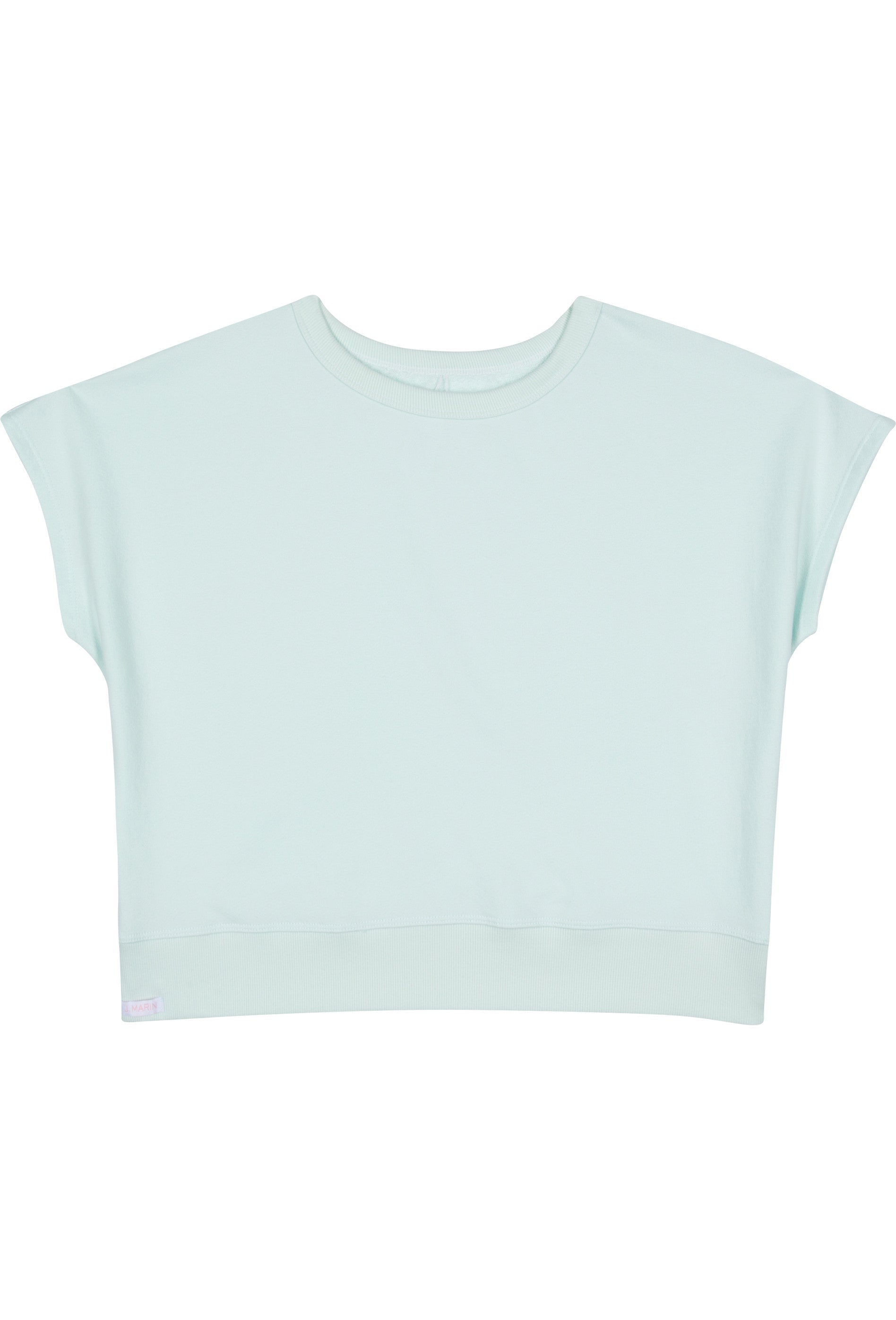 Organic Cotton Terry Bateau Top - Seaglass Green