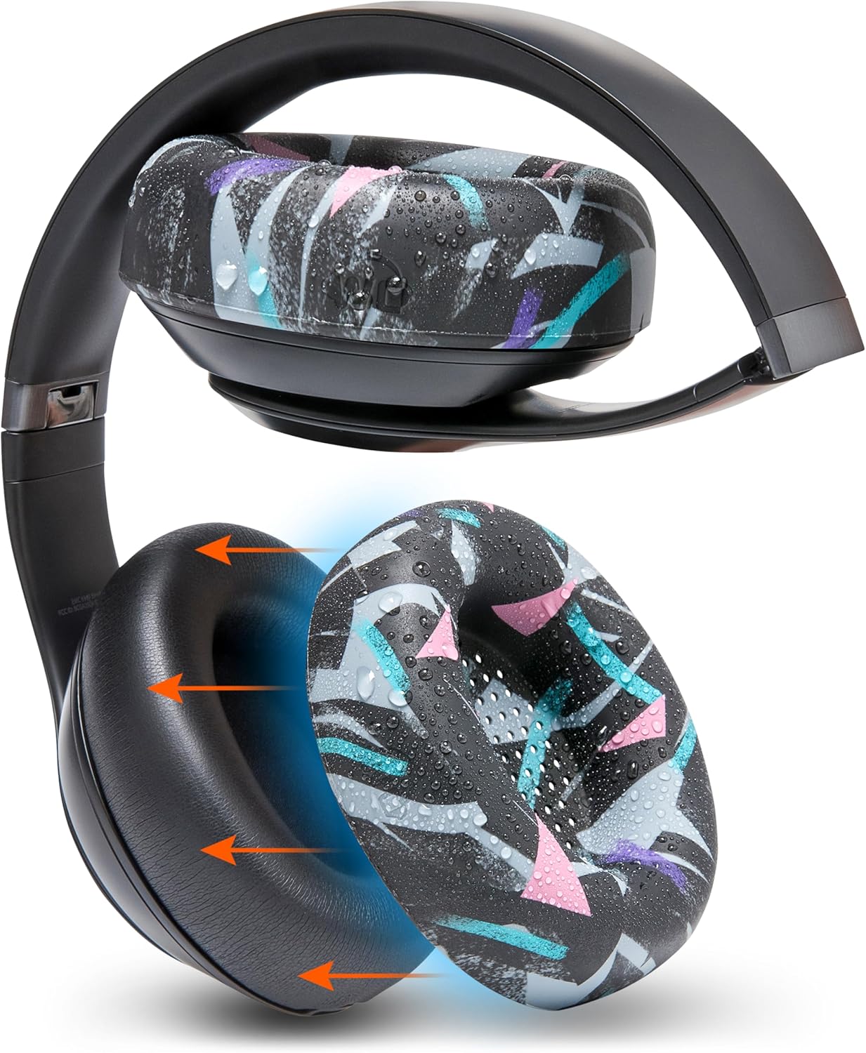 WC SweatZ Studio Pro - Patented Protective Silicone Earpad Covers for Beats Studio Pro Made by Wicked Cushions | Sweatproof & Easily Washable | Black