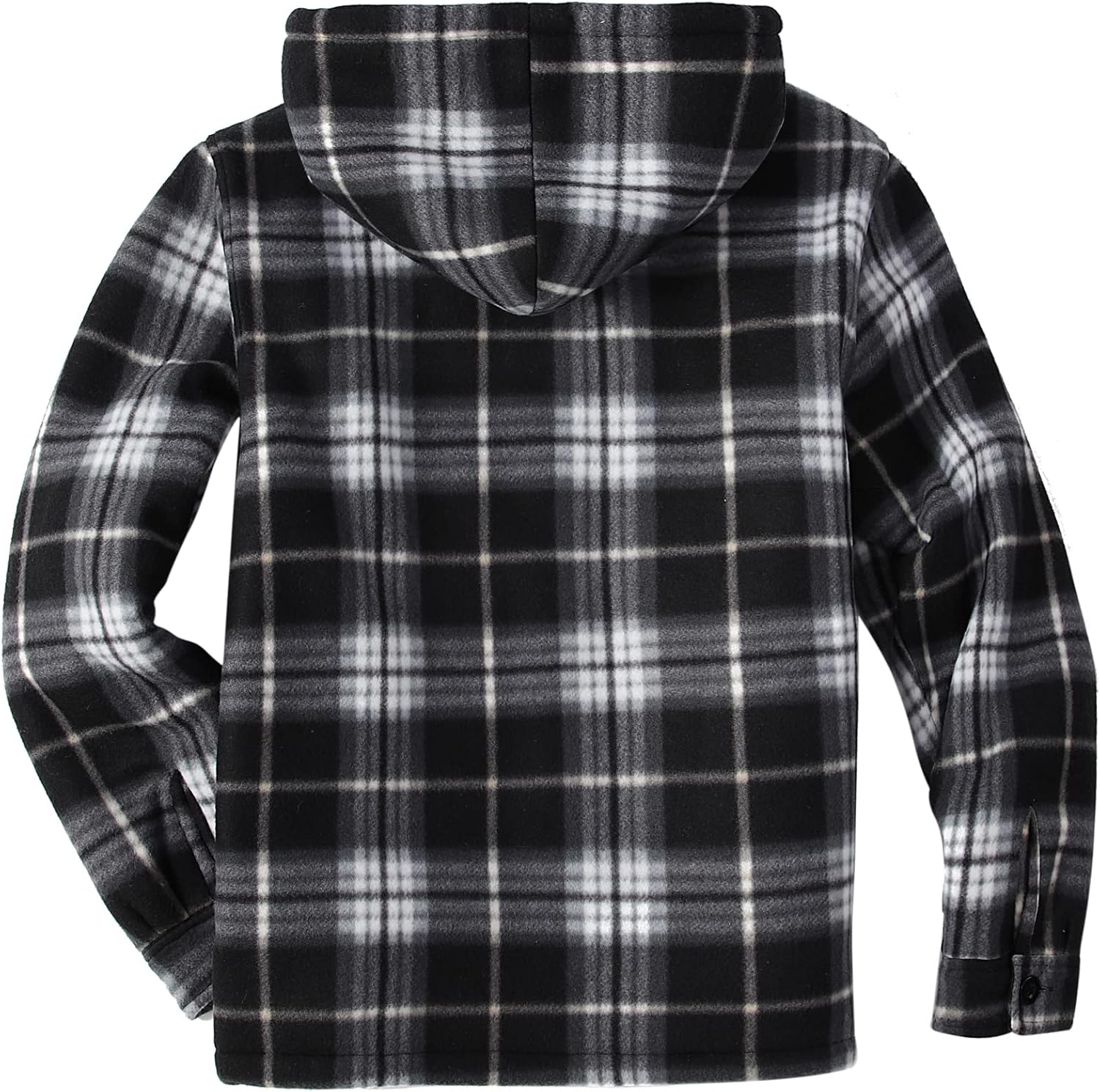 GEEK LIGHTING Men's Flannel Shirts Jacket Sherpa Lined Fleece Plaid Hoodie Long Sleeve Winter Warm Coat