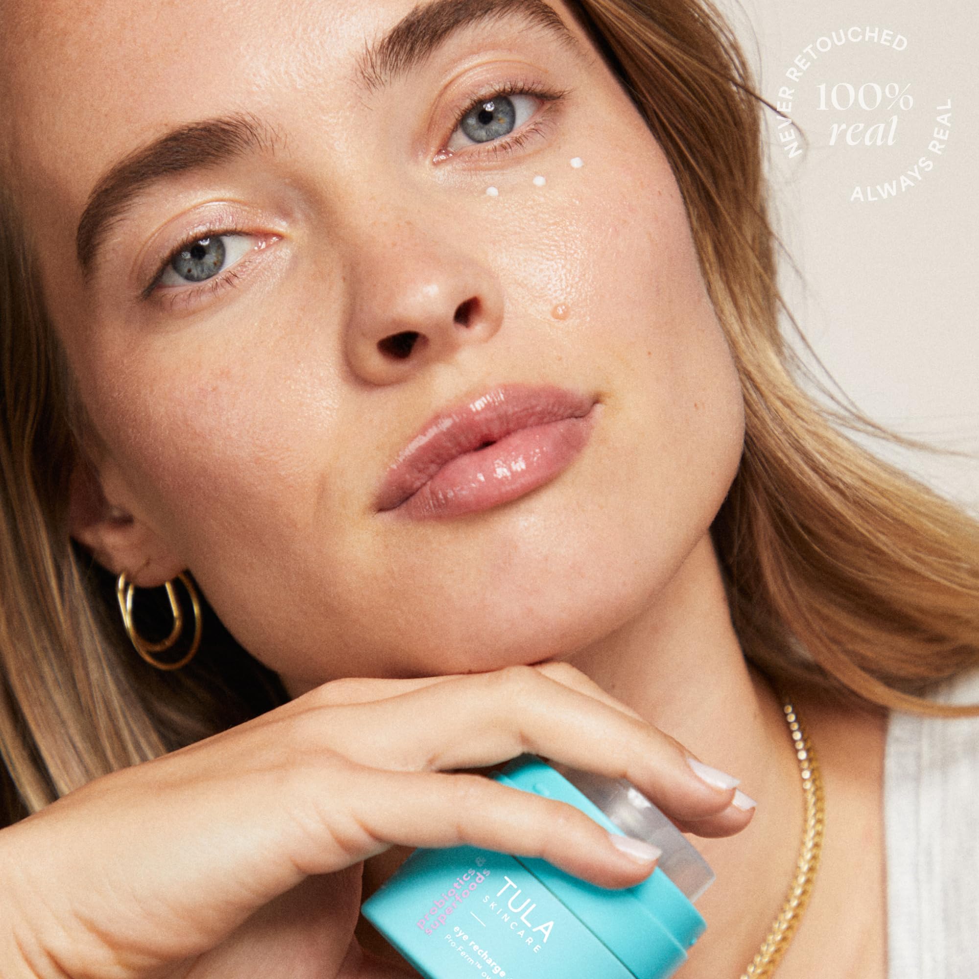 TULA Skin Care Eye Recharge + Replenish - Pro-Ferm Overnight Eye Cream with Retinal, Protects & Intensely Hydrates, Minimizes the look of Fine Lines & Wrinkles, 0.5 Fl. oz.