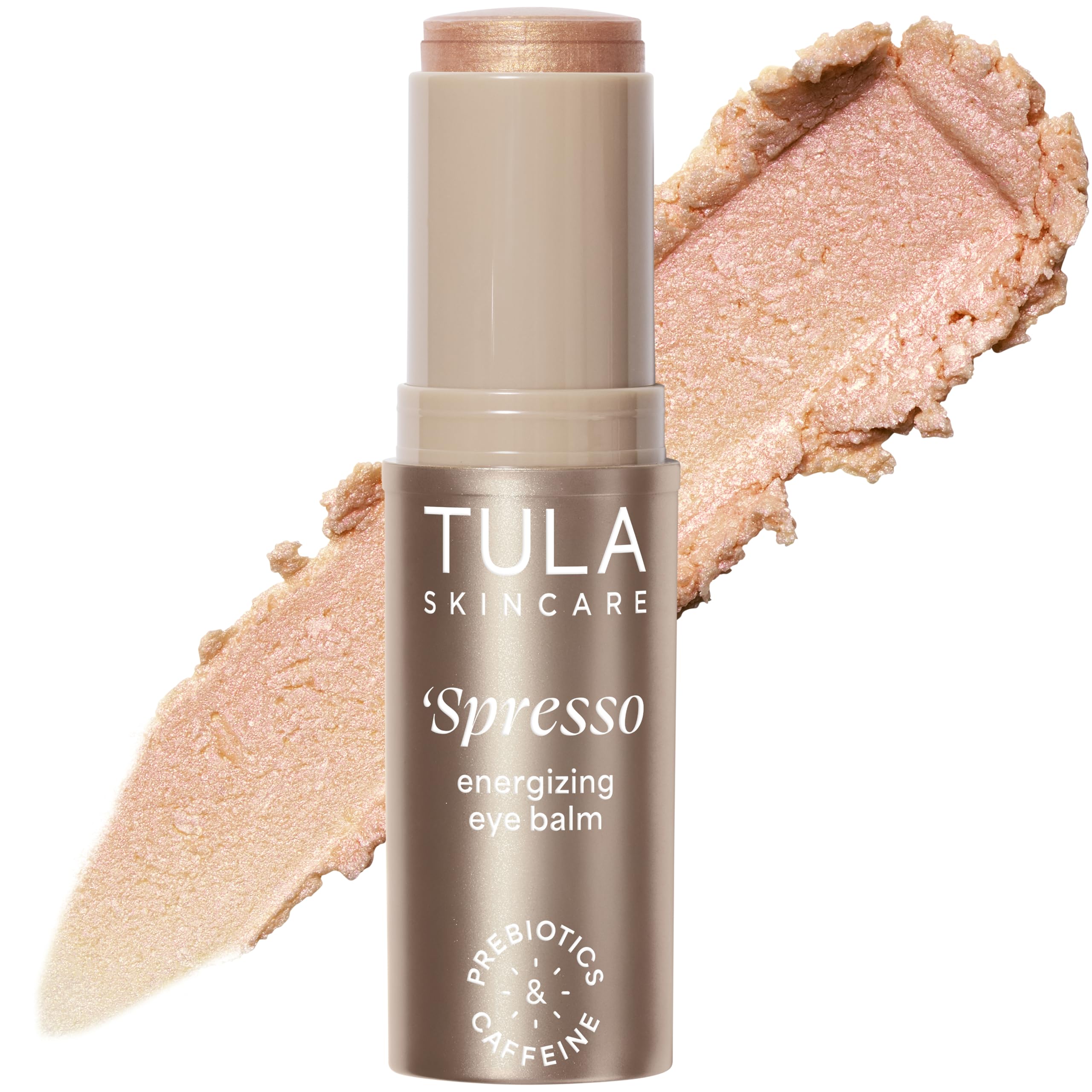 TULA Skin Care Spresso Energizing Eye Balm - Energizing & Hydrating Caffeine Under Eye Treatment for Dark Circles, Portable and Perfect to Use On-the-go, 0.35 oz.