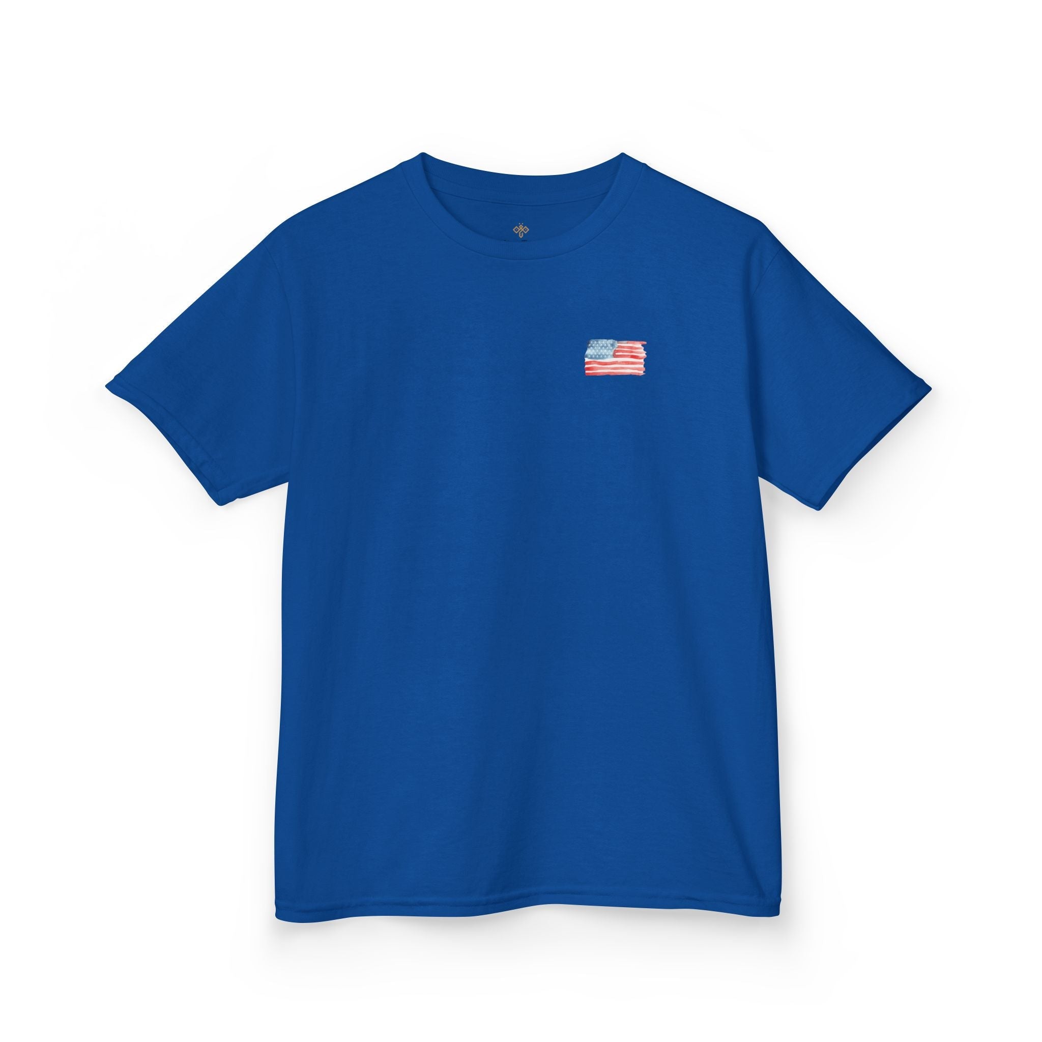 Bee Free American Flag with Bee Stars Short Sleeve Youth Unisex Hive Tee