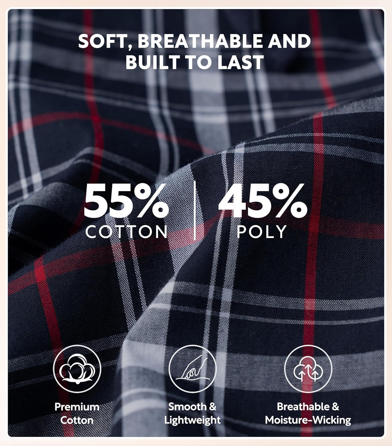 DAVID ARCHY Mens Pajama Pants Soft Cotton Plaid Sleepwear, Comfy Lounge Woven Pajamas Bottoms PJ Pant for Men, 3 pack