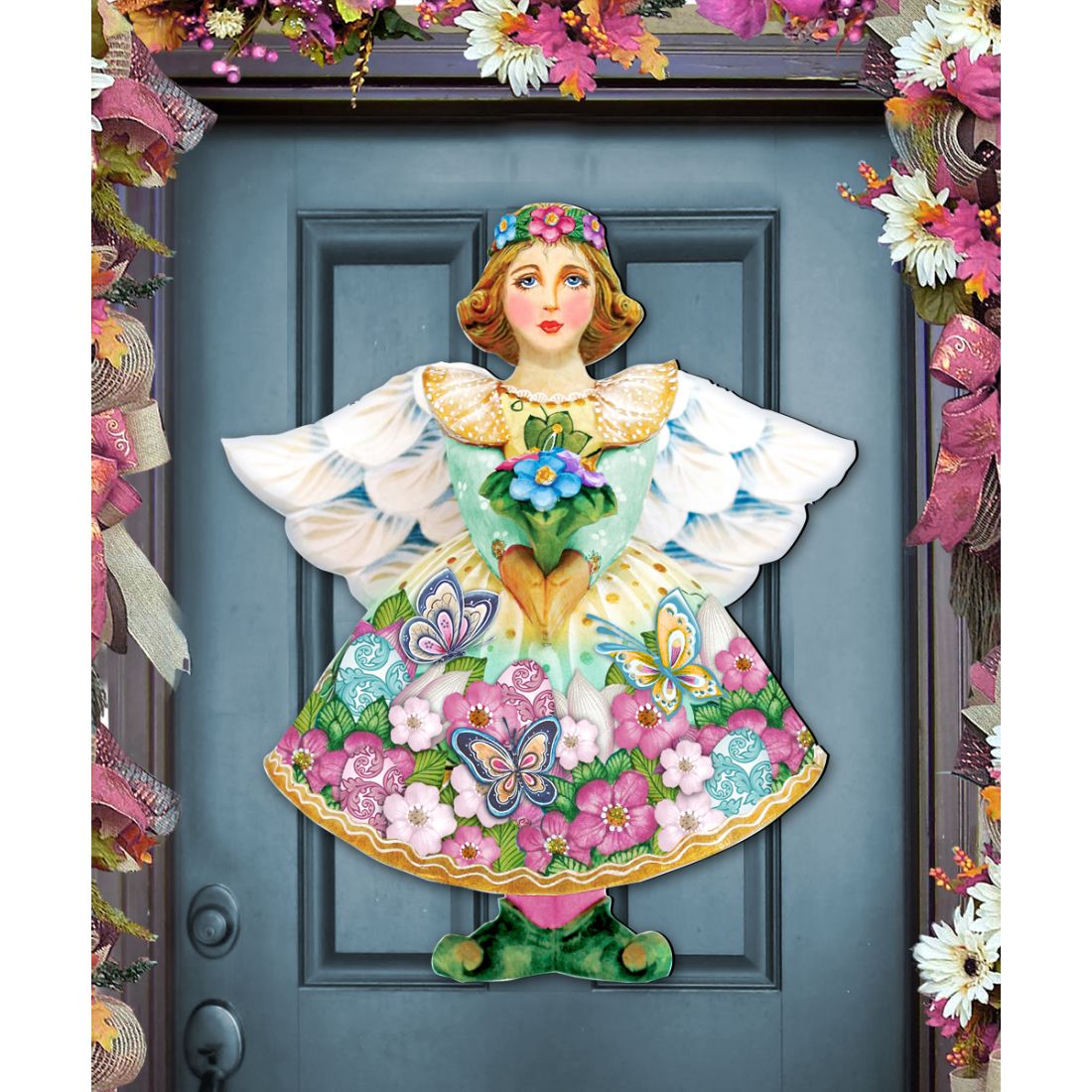Spring Angel Easter Door Decor by G. DeBrekht - Easter Spring Decor - 8157616H