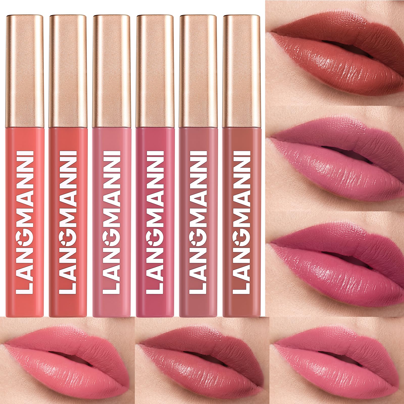 Jolilab 12 Colors Cream Texture Lip Gloss Set - Highly Pigmented,Hydrating, Moisturizing Makeup for Women（Set 12Color）