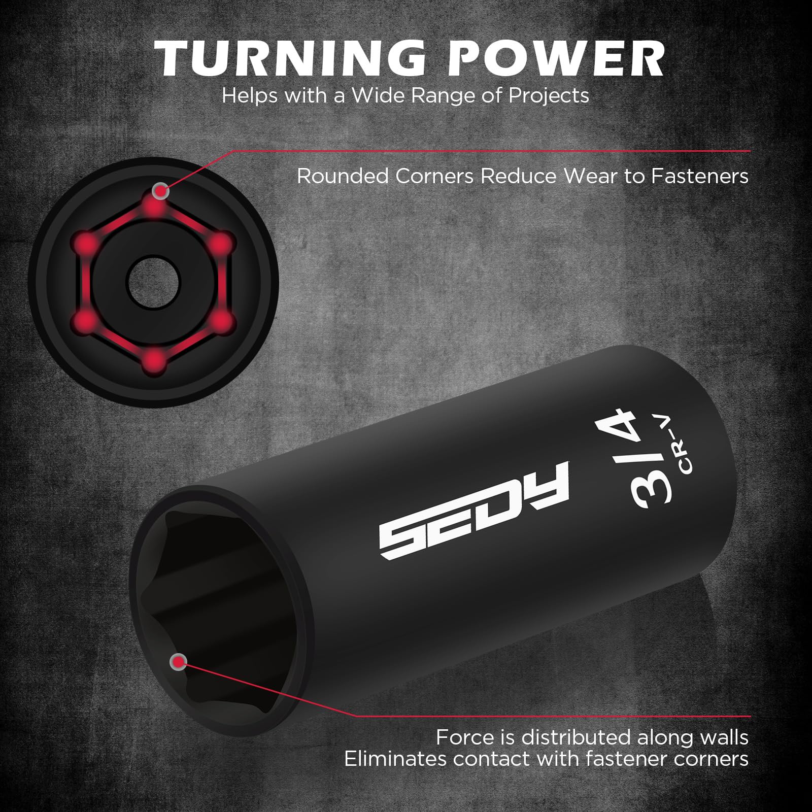 29-Piece 1/2" Drive Impact Socket Set, SAE (3/8 to 1 inch) and Metric (10-24mm) Sizes with Extension Bars Standard Deep Socket Set CR-V Material High Durability Impact Wrench