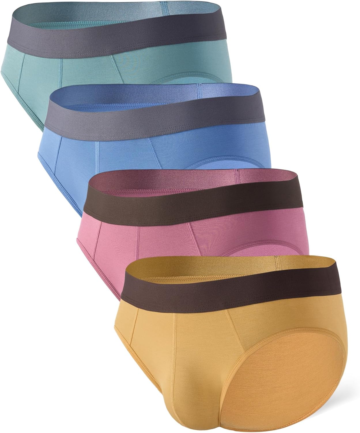 DAVID ARCHY Men's Underwear Briefs Rayon Made from Bamboo Wicking-Moisture Support Pouch Soft Underwear for Men 4 or 7 Pack