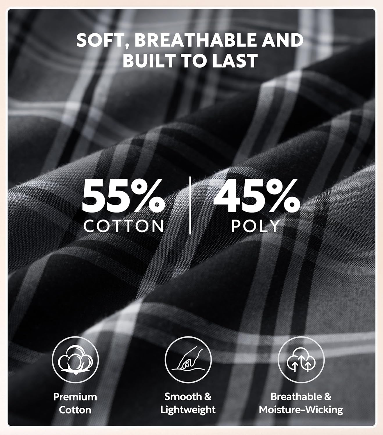 DAVID ARCHY Mens Pajama Pants Soft Cotton Plaid Sleepwear, Comfy Lounge Woven Pajamas Bottoms PJ Pant for Men, 3 pack