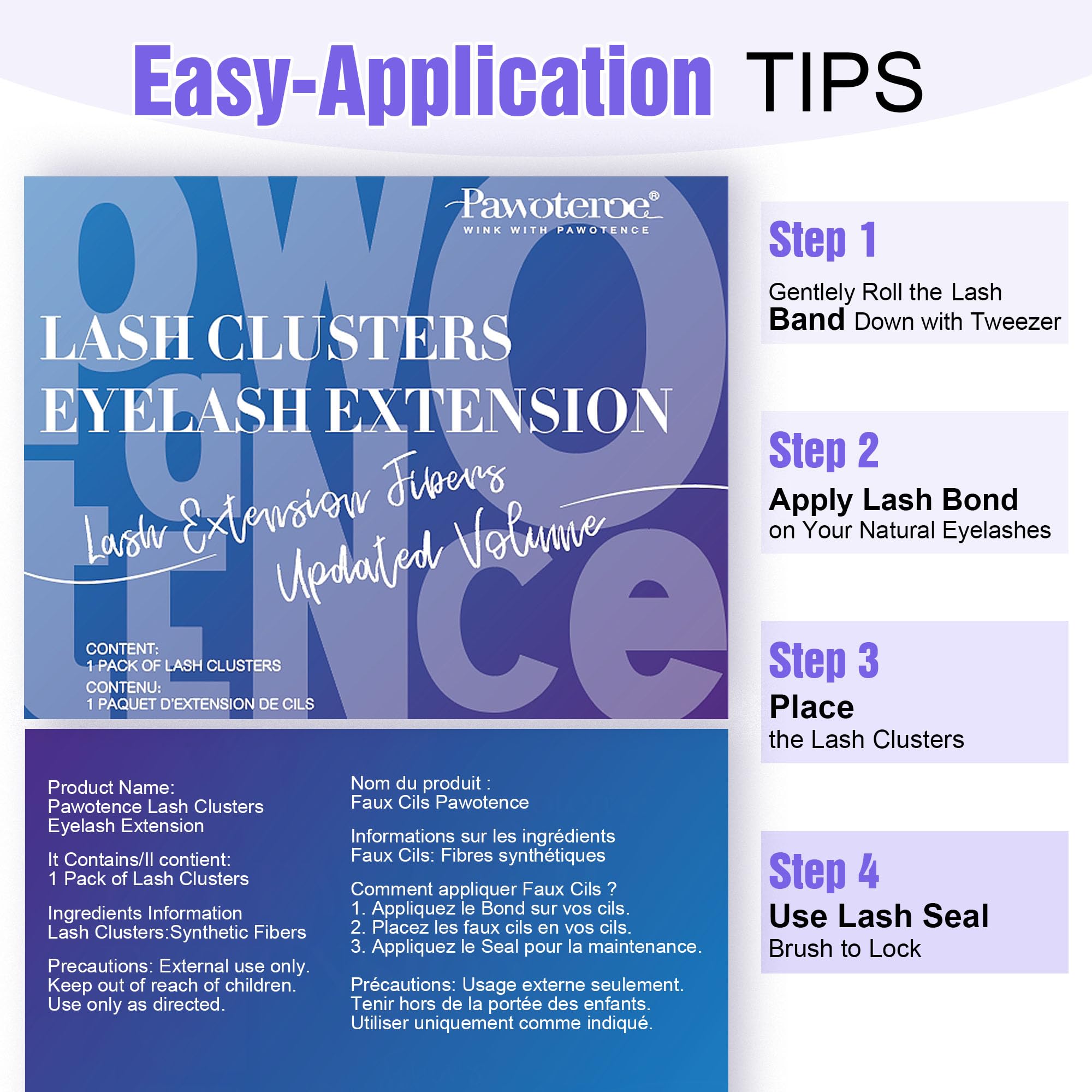 Pawotence Lash Extension Kit DIY 280pcs Lash Clusters Eyelash Extension Kit, 9-16mm 30D 40D Individual Lashes Kit with Lash Bond and Seal, Lash Tweezers for Self Use (30D&40D, 0.07D, 9-16mm, Kit)