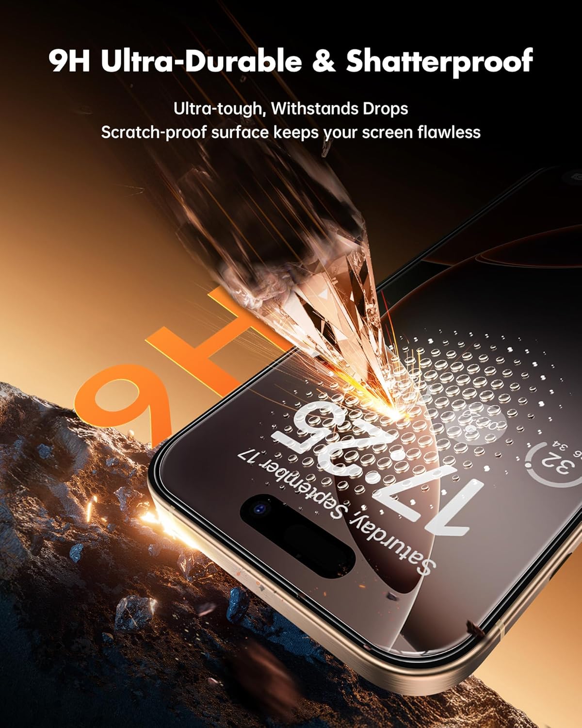 UNBREAKcable Privacy Screen Protector for iPhone 16 Pro Max, Anti-Spy Shatterproof Tempered Glass [True 28°Anti Spy] [9H Hardness] [Easy Installation Frame] Black Protector for iPhone 6.9" - 2 Pack