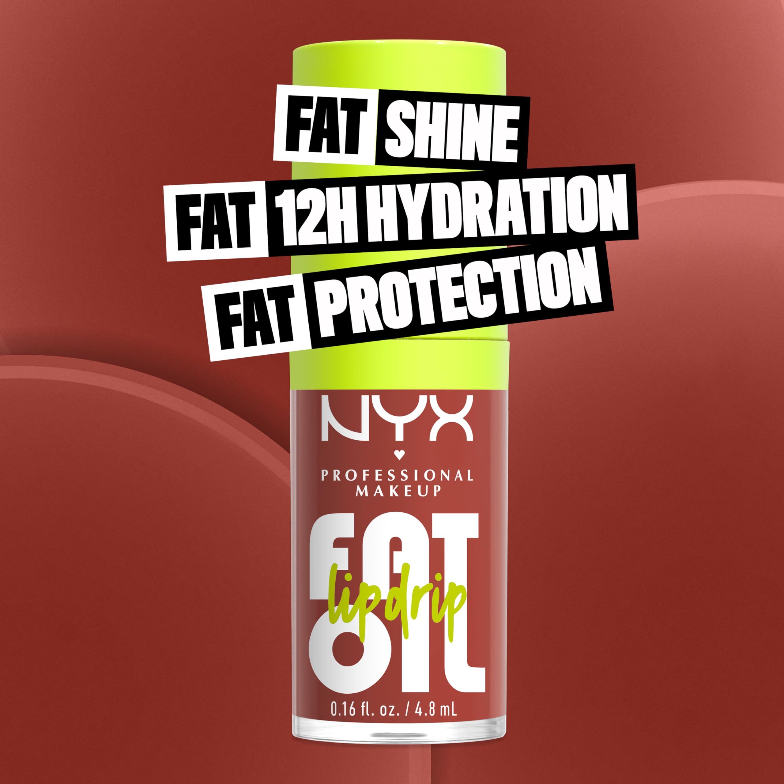 NYX PROFESSIONAL MAKEUP Fat Oil Lip Drip, Moisturizing Lip Oil Gloss, Vegan Tinted Formula, Up to 12 HR Hydration - Missed Call (Sheer Pink)