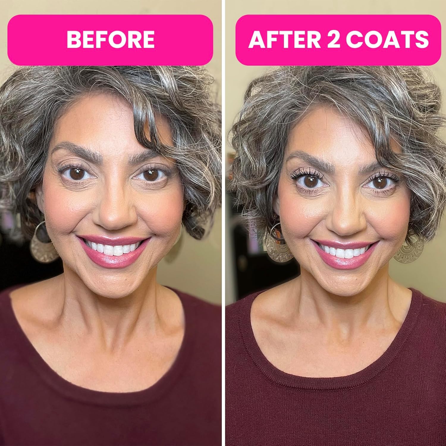 PrimeLash Mascara for Older Women – Volumizing, Incredible Length in 2 Coats – Long-Stay, Zero Clumps, Hypoallergenic (Black)