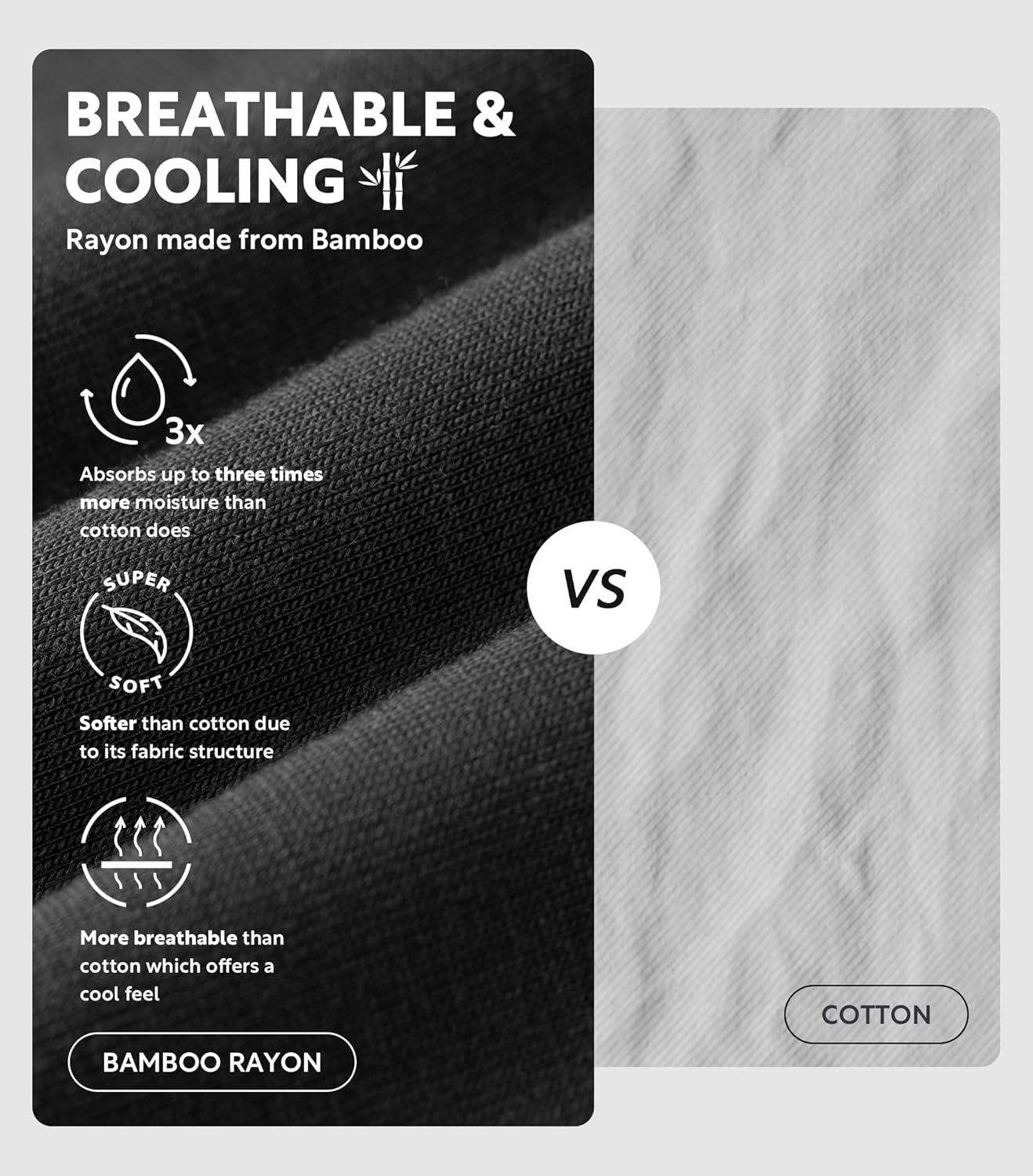 Separatec Dual Pouch Mens Underwear Breathable Cooling Rayon Made from Bamboo Underwear Men, Boxer Briefs and Trunks 7 Pack