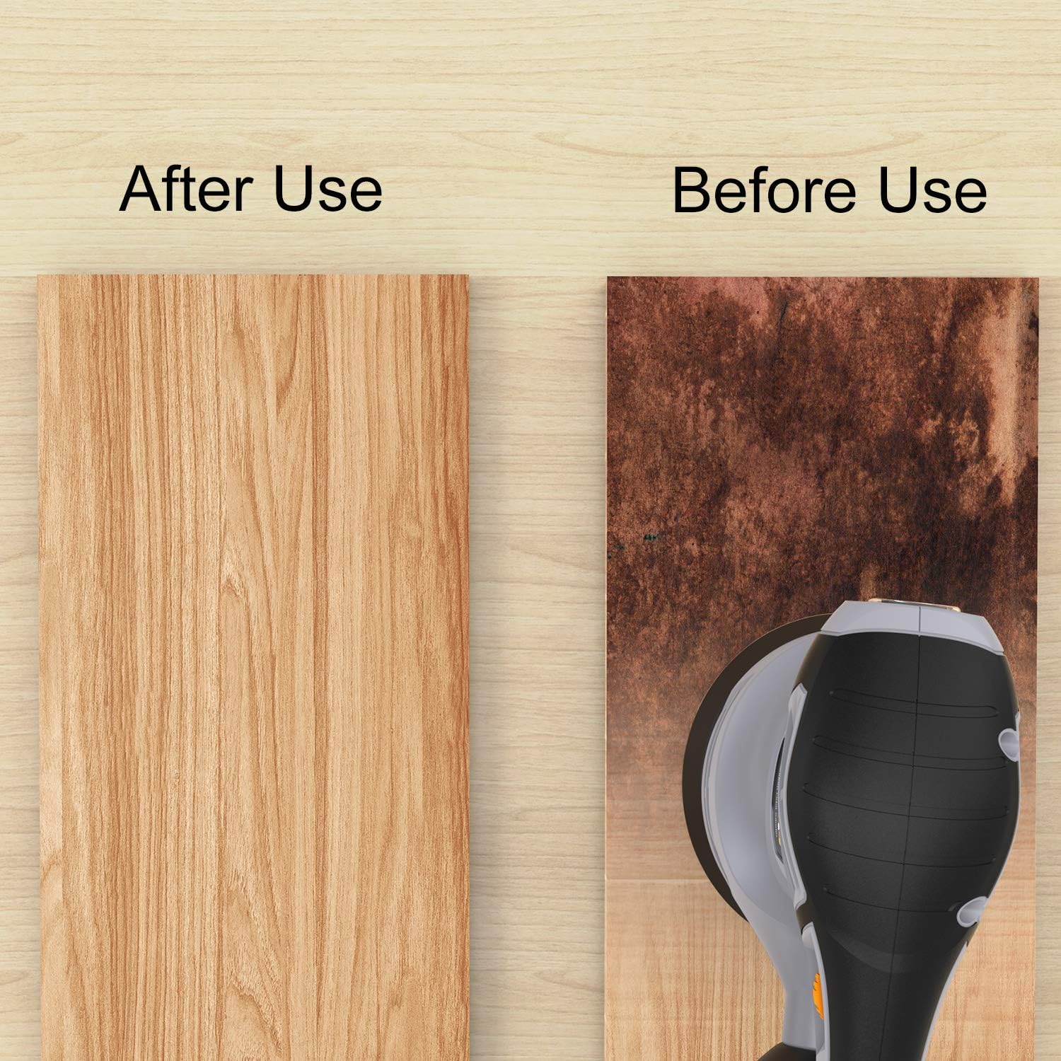 Jellas 5-Inch Random Orbital Sander with 18Pcs Sandpapers, 13000RPM 6 Variable Speed Sander Machine, High Performance Dust Collection System for Woodworking, 2.5A, Dust Collection Bag Include - OS280