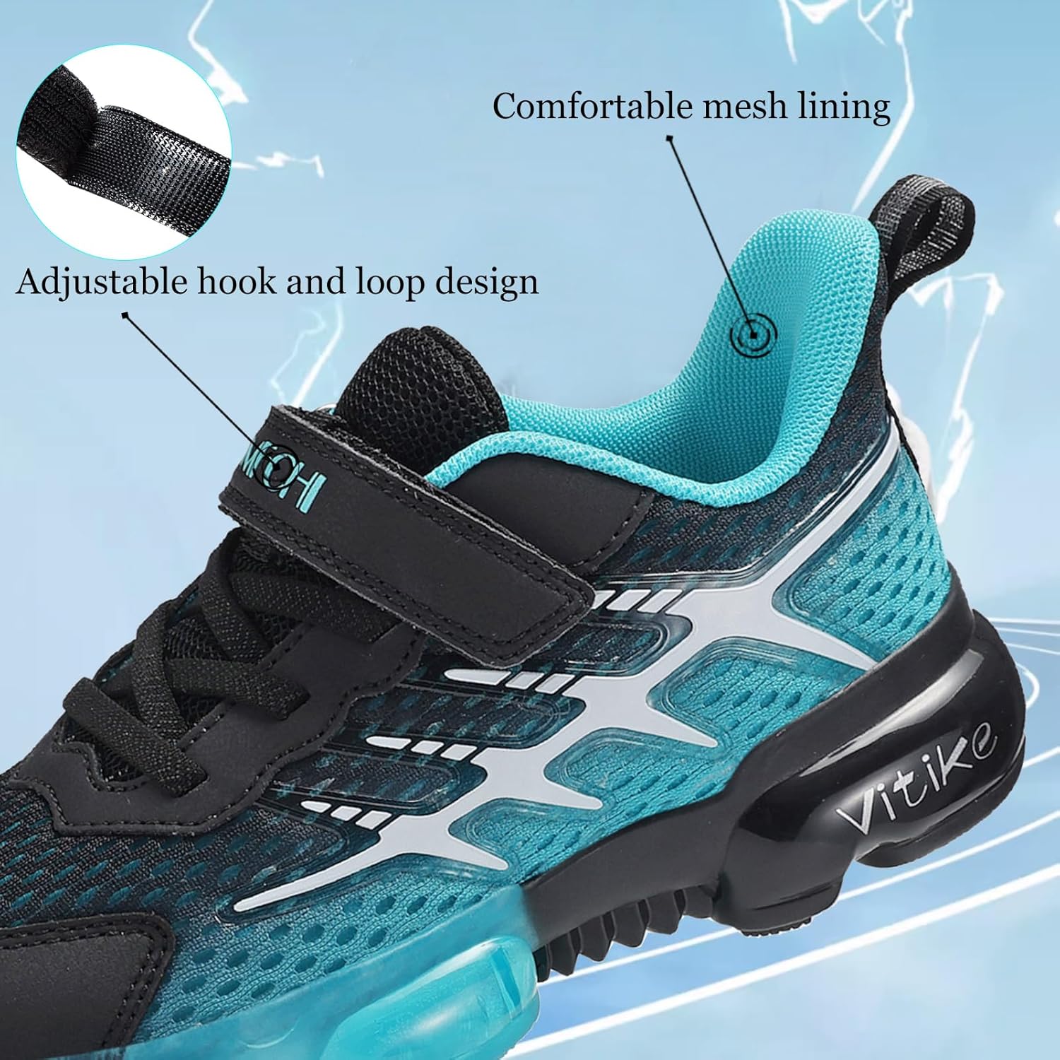 JMFCHI Kids Sneakers Boys Girls Tennis Running Shoes Outdoor Hiking Sneaker for Boys Athletic Breathable