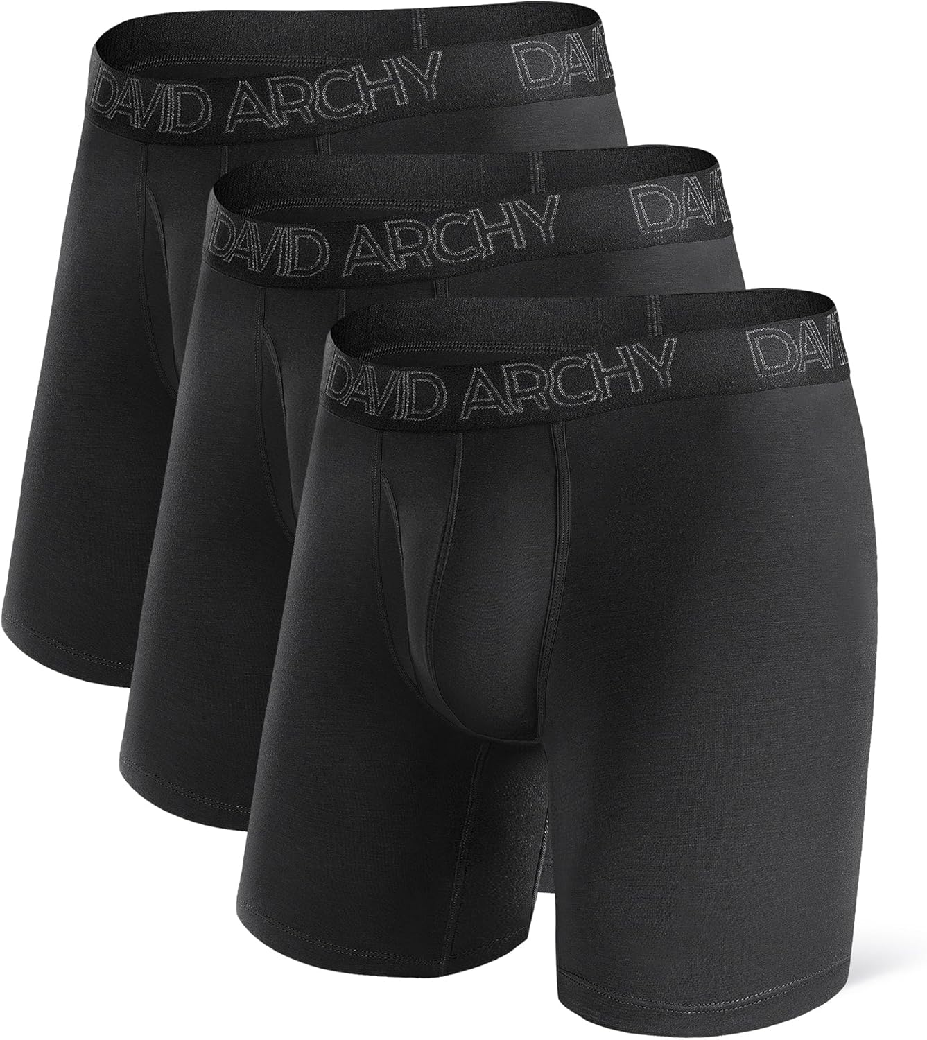 DAVID ARCHY Mens Underwear Boxer Briefs Breathable Soft Moisture-Wicking with Fly Underwear for Men Multipack