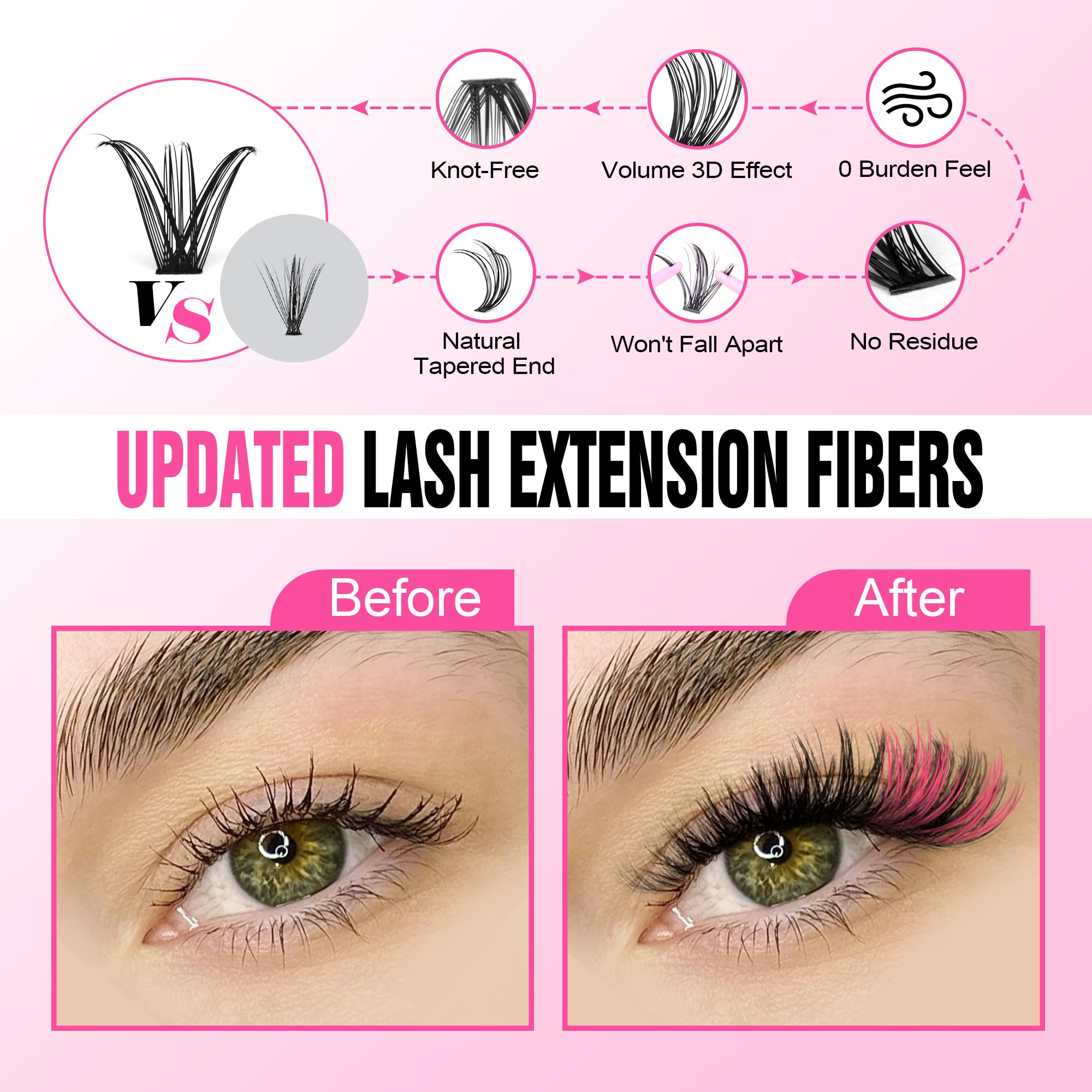 Pawotence Lash Extension Kit DIY 280pcs Lash Clusters Eyelash Extension Kit, 9-16mm 30D 40D Individual Lashes Kit with Lash Bond and Seal, Lash Tweezers for Self Use (30D&40D, 0.07D, 9-16mm, Kit)