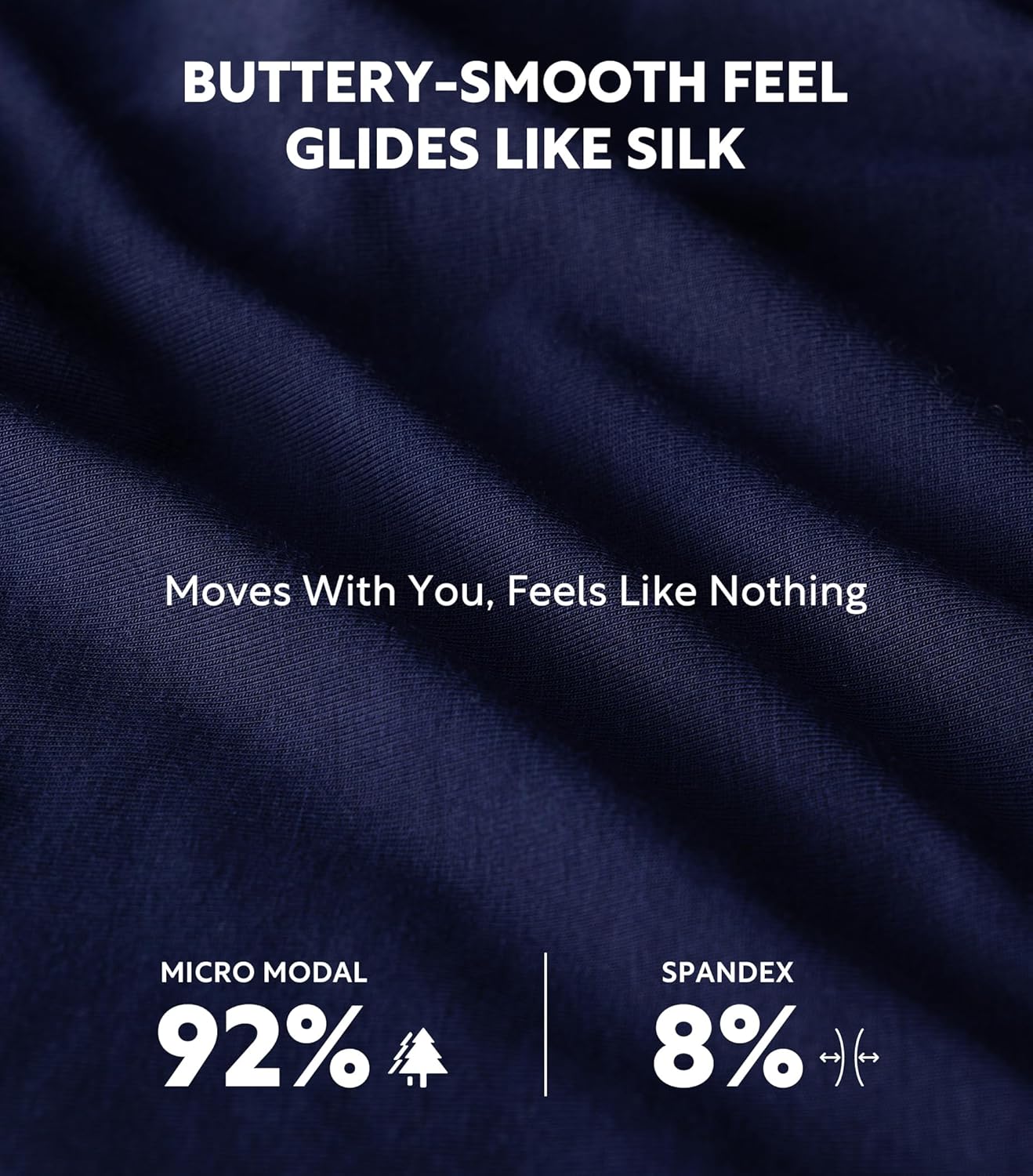 DAVID ARCHY Men's Ultra Soft Underwear Micro Modal Breathable Moisture Wicking Seamless Underwear for Men Multipack