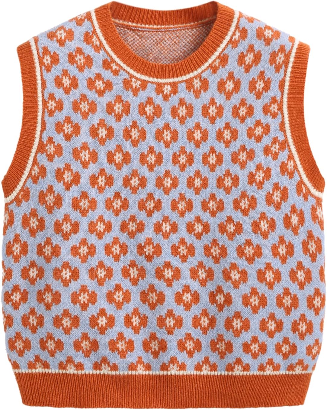 CIDER Sweater Vest Women Sleeveless Cropped Sweaters Cute Graphic Tank Tops Old Money Clothes Fall Outfits