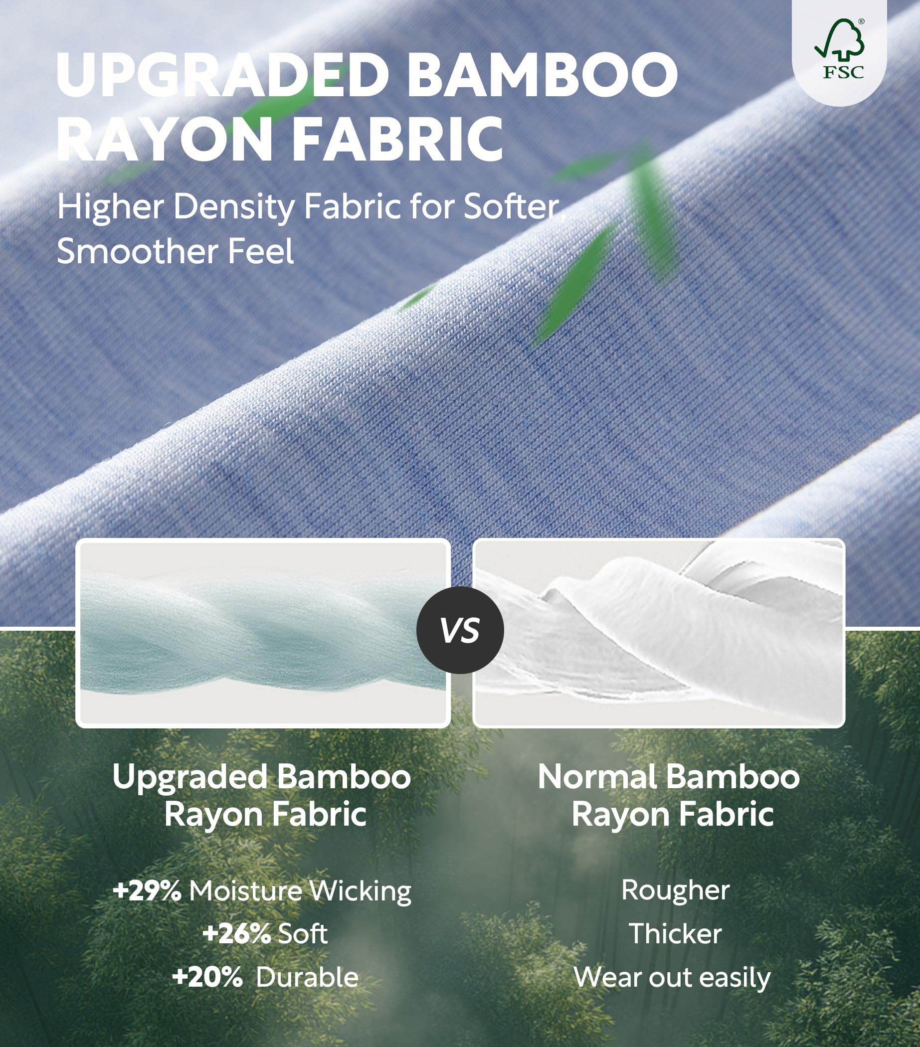 DAVID ARCHY Mens Boxers Soft Rayon Made from Bamboo Boxers for Men Pack Loose Underwear Cooling Mens Boxer Shorts