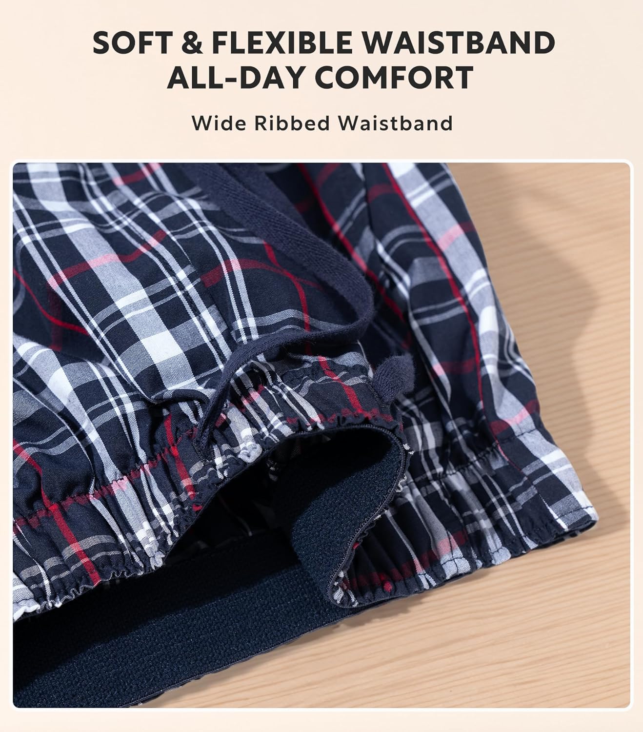 DAVID ARCHY Mens Pajama Pants Soft Cotton Plaid Sleepwear, Comfy Lounge Woven Pajamas Bottoms PJ Pant for Men, 3 pack