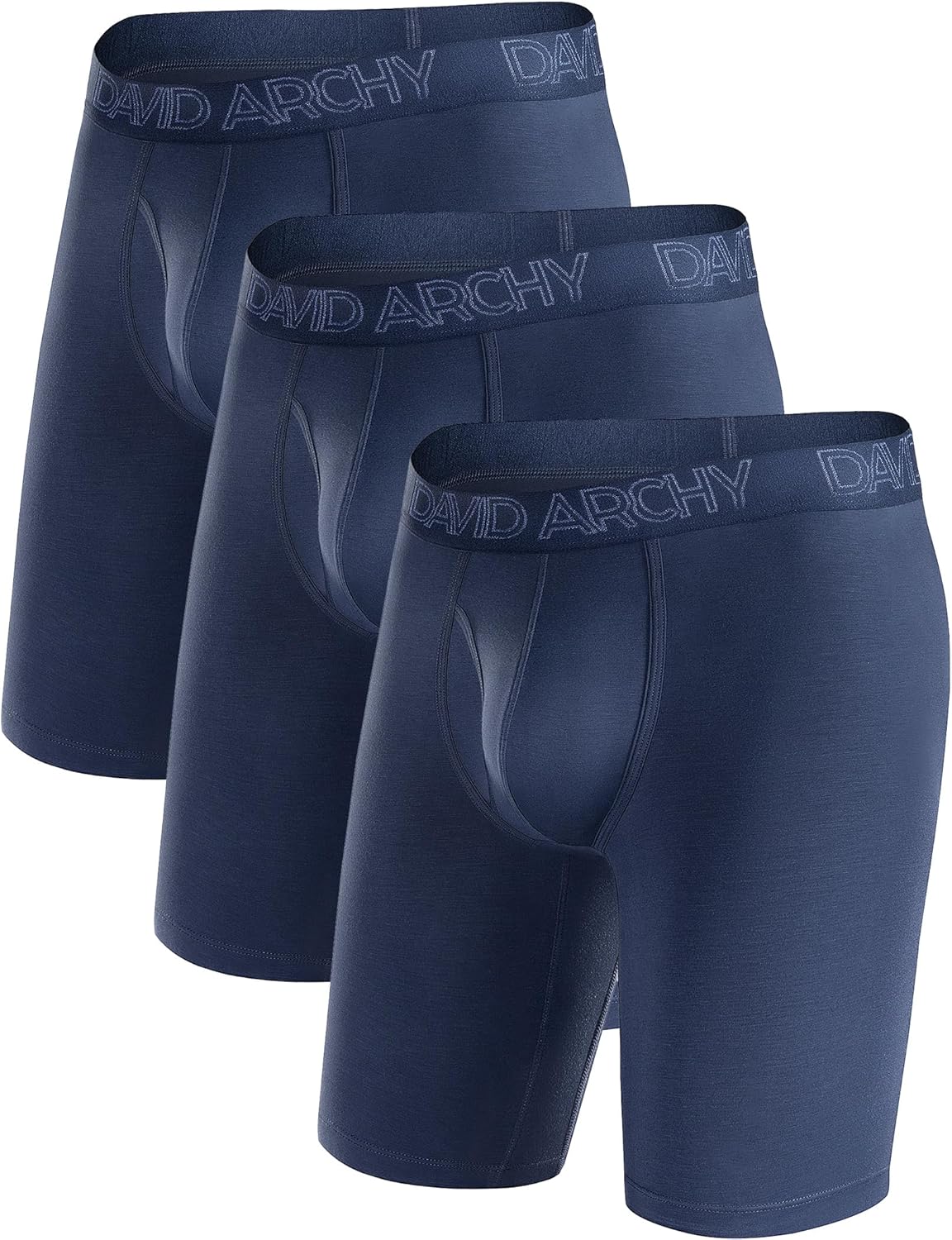 DAVID ARCHY Mens Underwear Boxer Briefs Breathable Soft Moisture-Wicking with Fly Underwear for Men Multipack