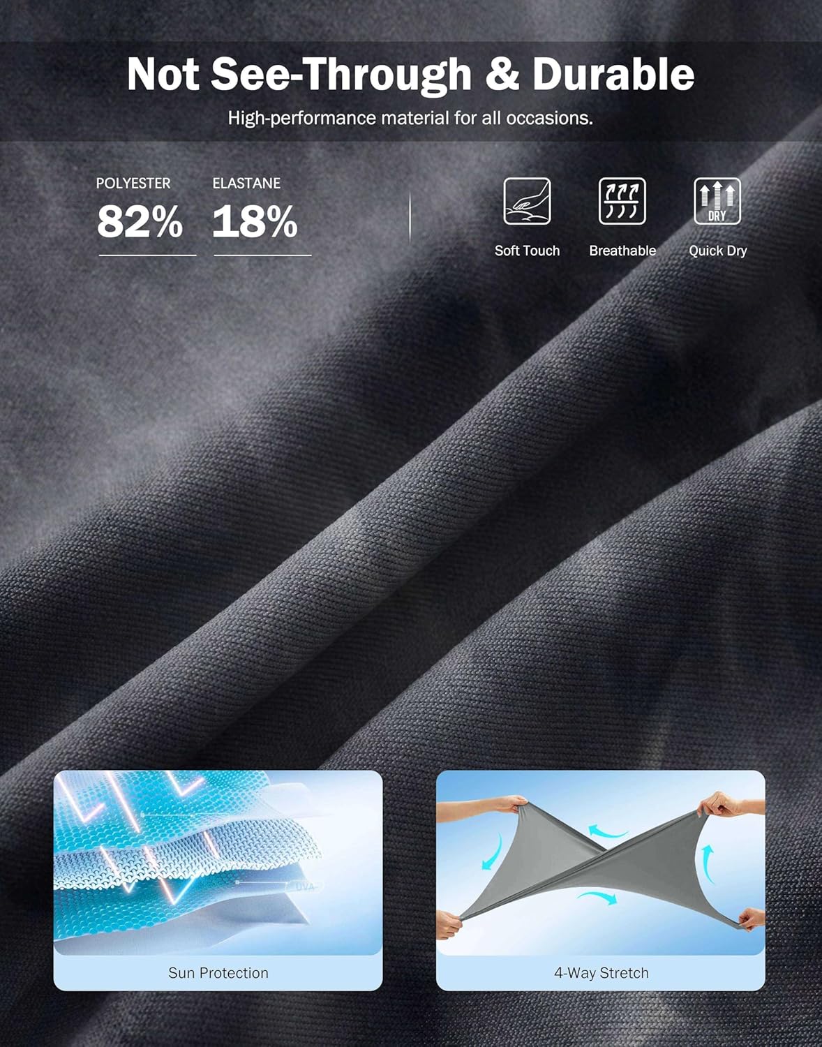 SANTINY 18" Skorts for Women 3 Pockets High Waist Long Athletic Tennis Skirt Golf Skort for Casual Summer Travel