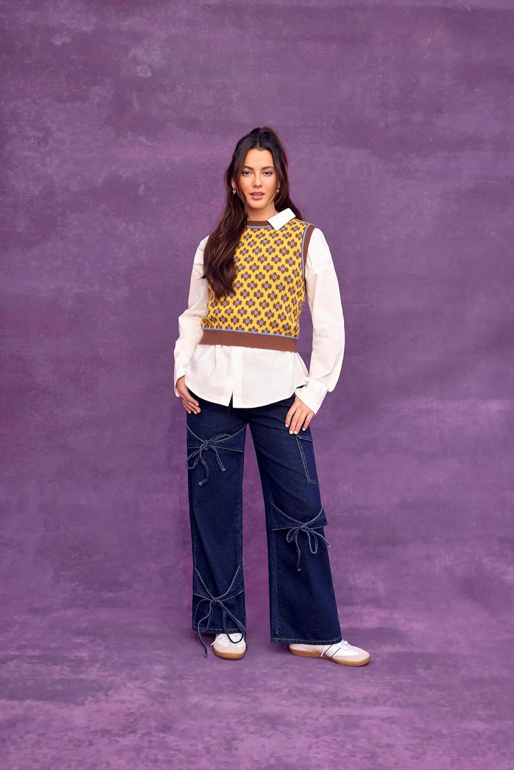 CIDER Sweater Vest Women Sleeveless Cropped Sweaters Cute Graphic Tank Tops Old Money Clothes Fall Outfits