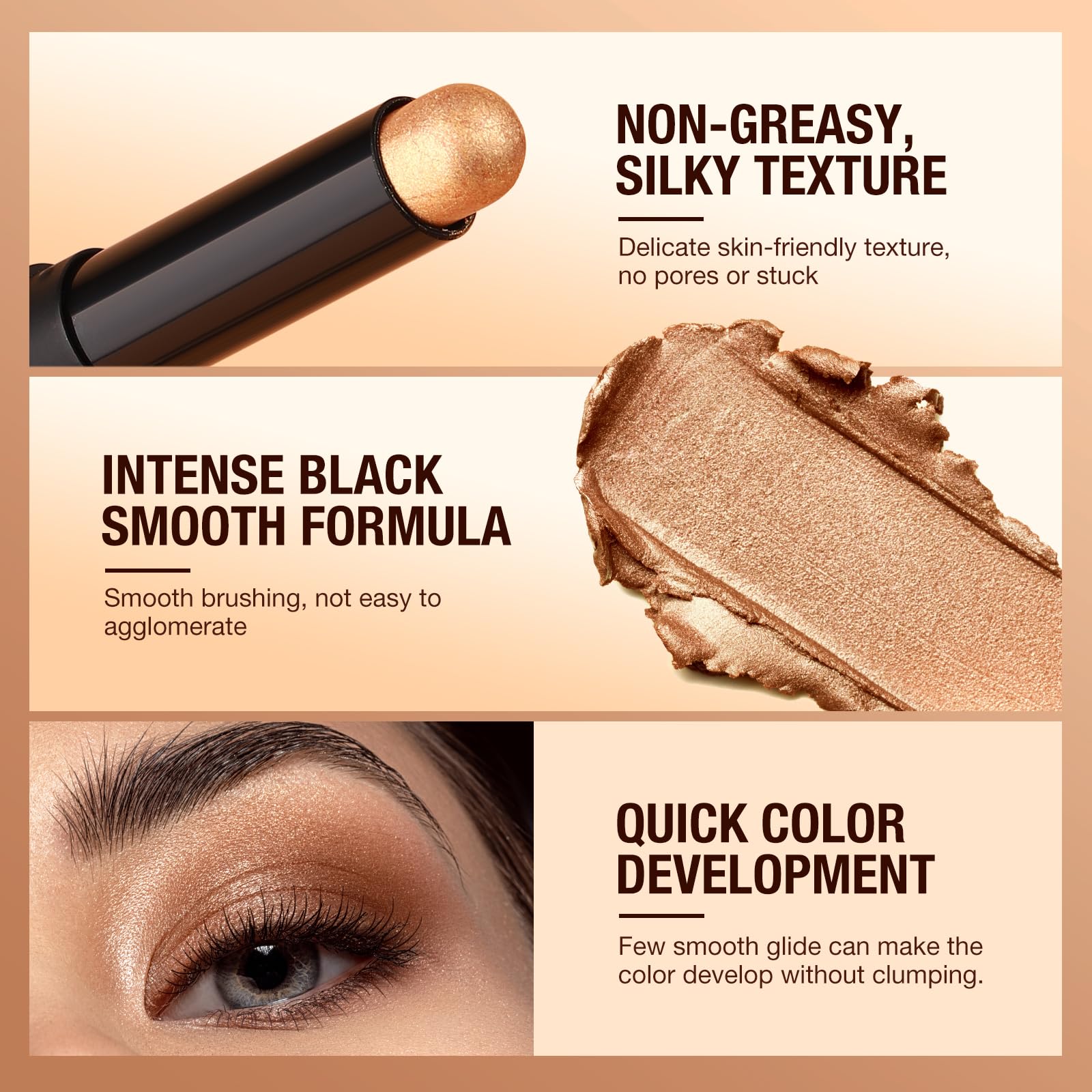 Jolilab Eyeshadow Stick Set, 8 Colors Matte Professional Bright-Colored Contouring and Highlight Eyeshadow Stick, Cream Waterproof Long Lasting High Pigmented Eye Shadow. (8, EYESHADOW B)