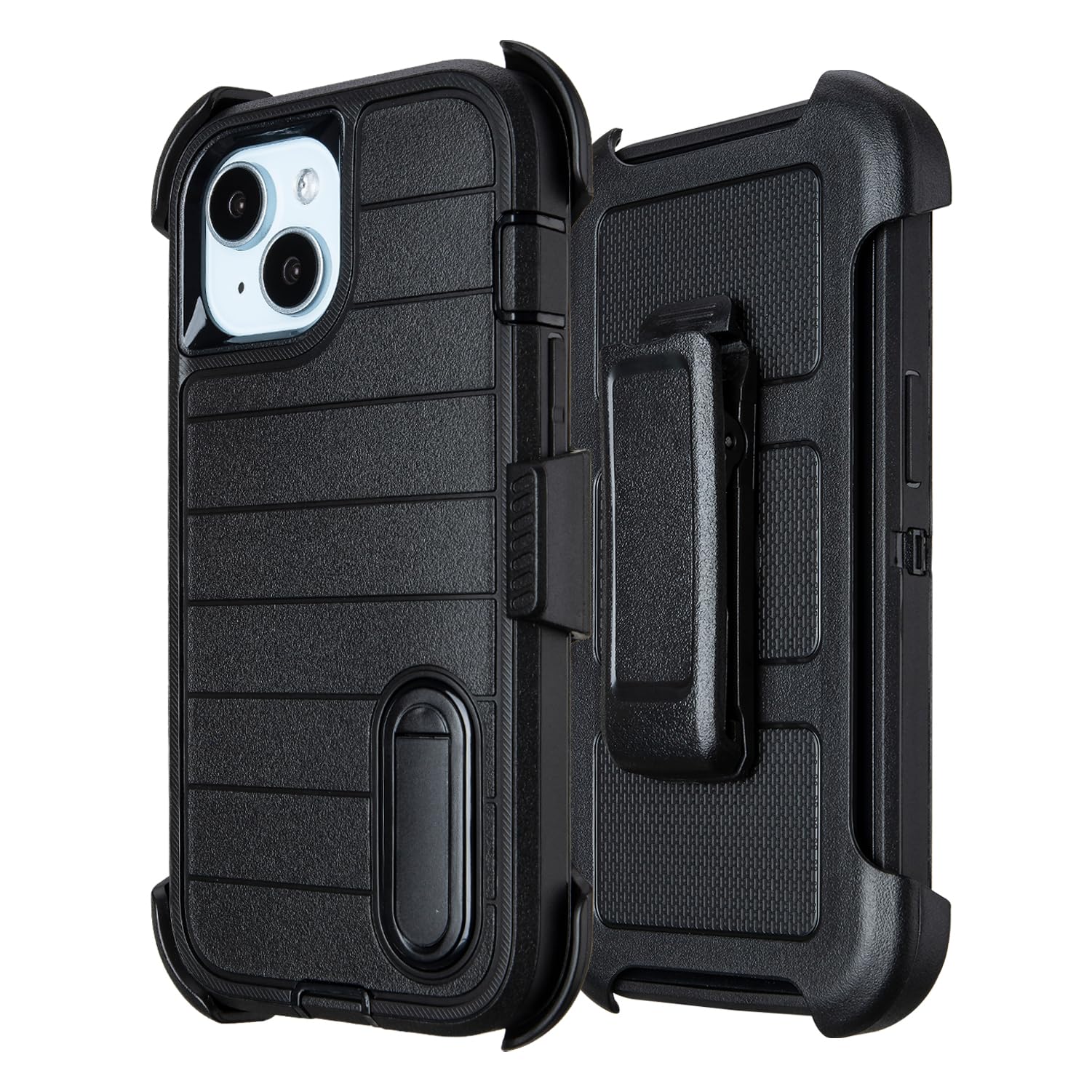for Black Case iPhone 14 Case with Belt Clip, for Shockproof Case iPhone 14 Heavy Duty,3 Layers of Sturdy,Anti-Drop,Military-Grade Defender Cover for iPhone 14 Case Black