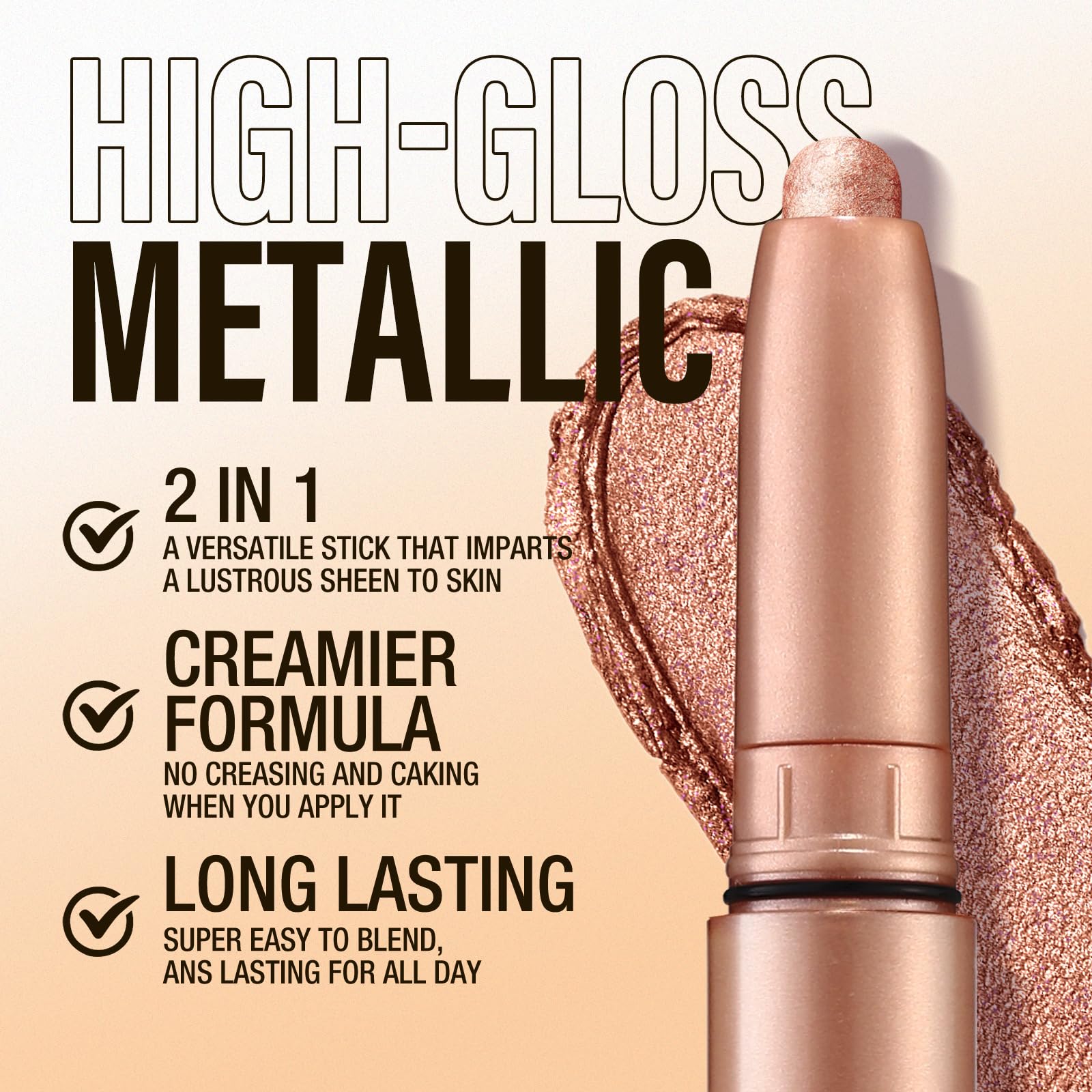 Jolilab Eyeshadow Stick Set, 8 Colors Matte Professional Bright-Colored Contouring and Highlight Eyeshadow Stick, Cream Waterproof Long Lasting High Pigmented Eye Shadow. (8, EYESHADOW B)