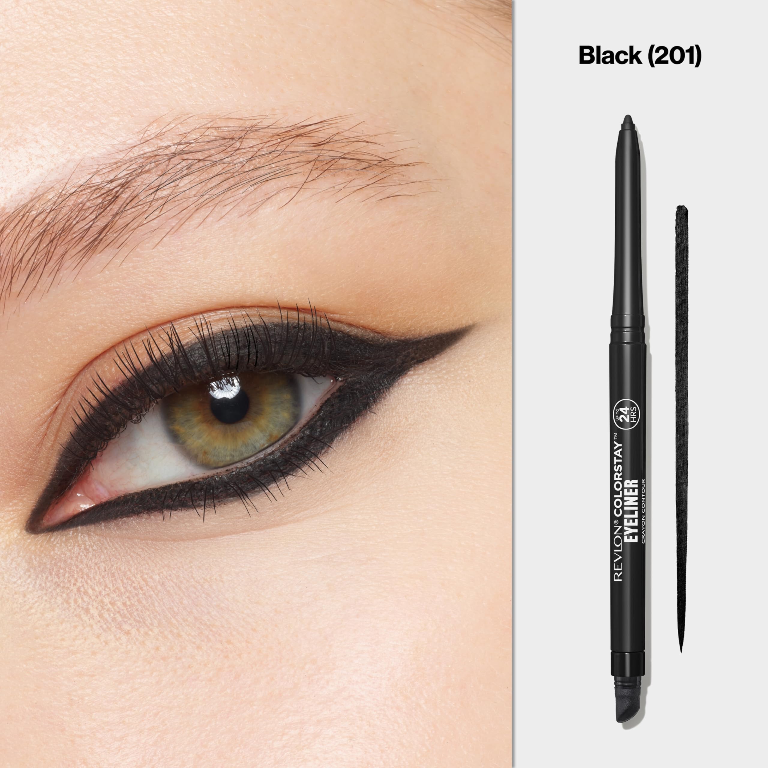 Revlon ColorStay Pencil Waterproof Eyeliner, Smudge-Proof, Eye Makeup with Built-In Sharpener, 202 Black Brown, 0.01 oz