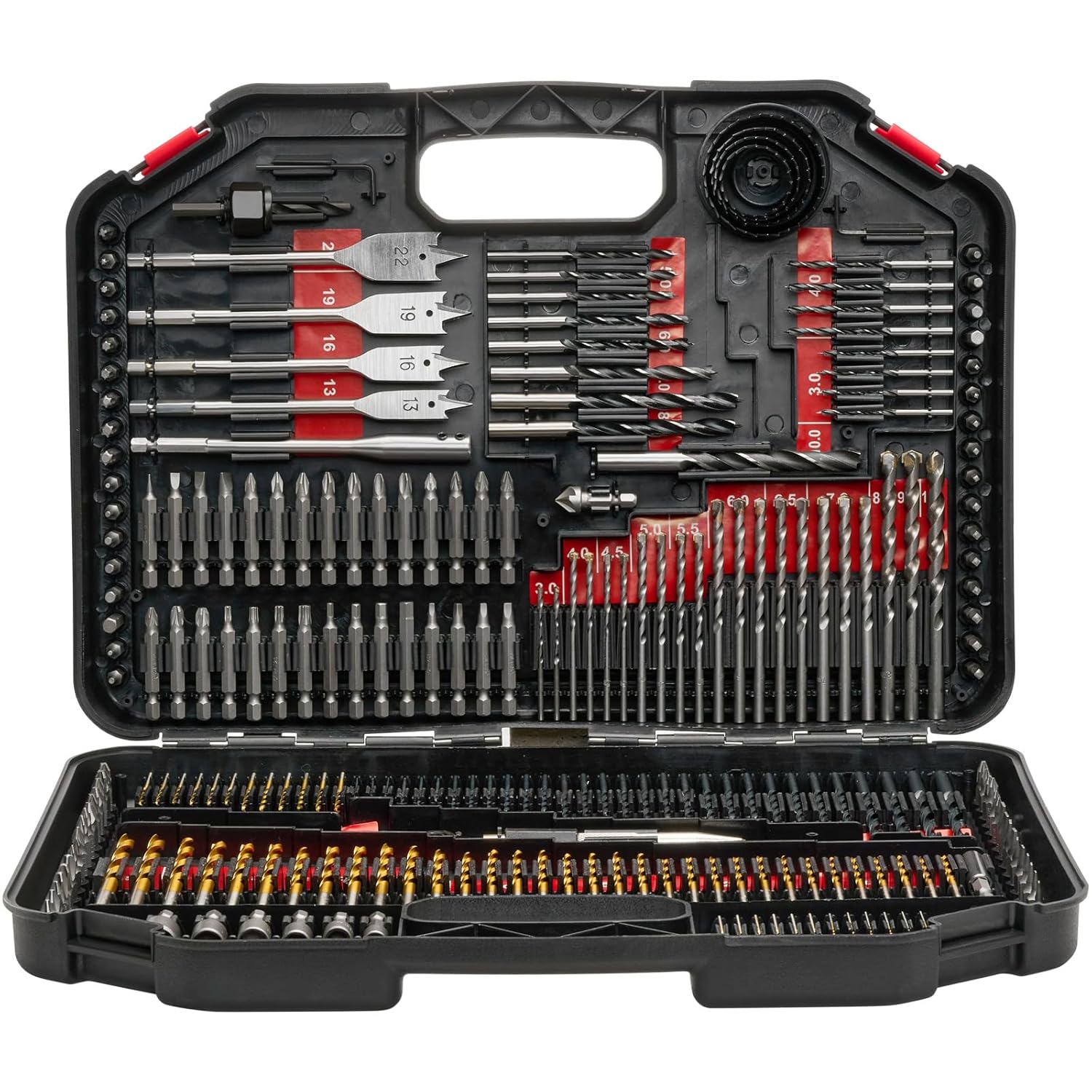 VEVOR Drill Bit Set, 246 Pieces Drill and Driver Bit Set, Screwdriver Bit Set Suitable for Wood Metal Cement Drilling and Screw Driving, Drill Bit Sets Combo Kit Assorted in Organized Carrying Case