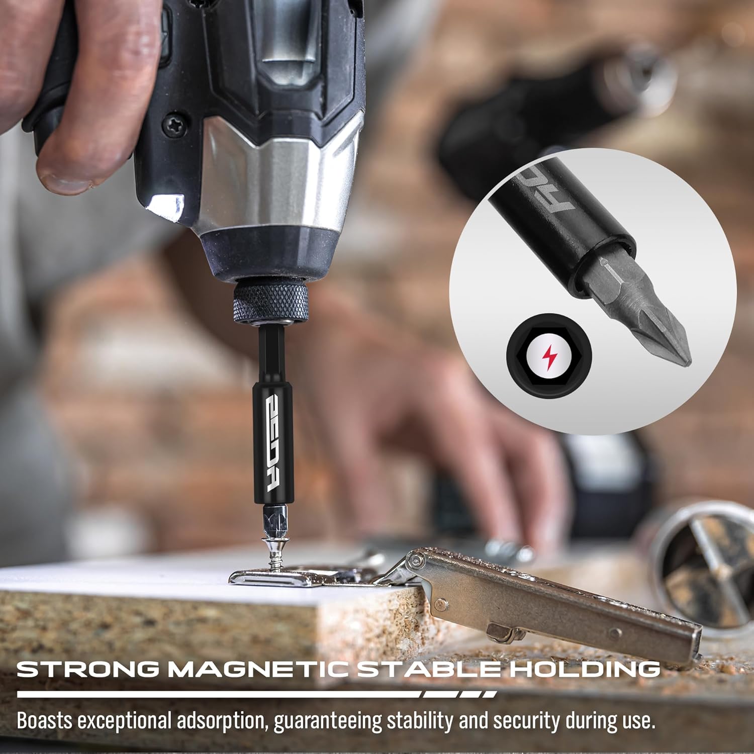 9-Piece Impact Socket Adapter Set, 1/4" 3/8" 1/2" Driver Socket Adapter, Power Drill Bit Extension, Magnetic Screwdriver Bit Holder, Socket Wrench Adapter