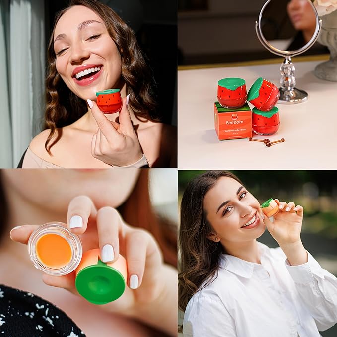 Original My Bee Balm Lip Balm - Propolis Hydrating Balm Honey Pot for Dry, Chapped & Cracked Lips - Enriched with Propolis, Honey & Vitamin E - Soften, Smooth & Reduce Lip Lines