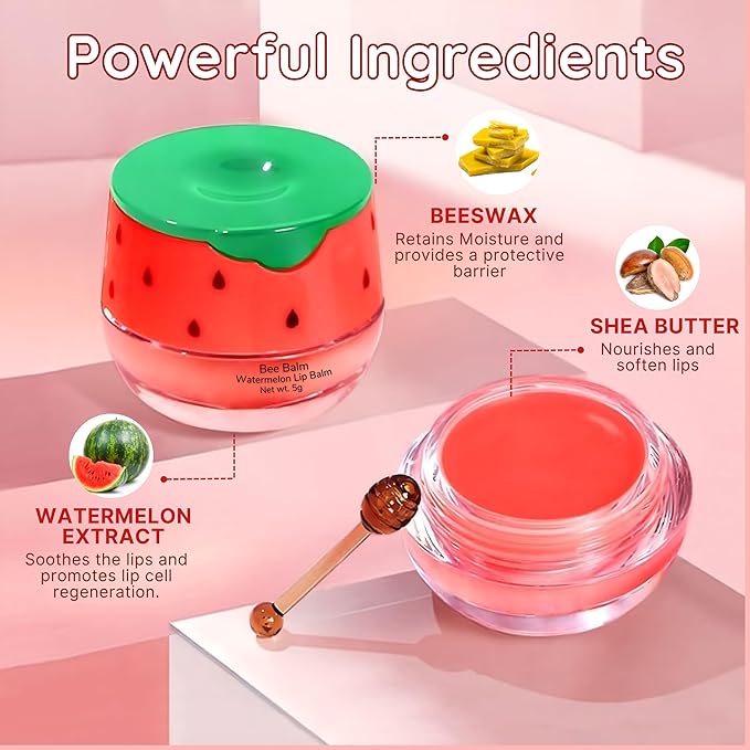 Original My Bee Balm Lip Balm - Propolis Hydrating Balm Honey Pot for Dry, Chapped & Cracked Lips - Enriched with Propolis, Honey & Vitamin E - Soften, Smooth & Reduce Lip Lines