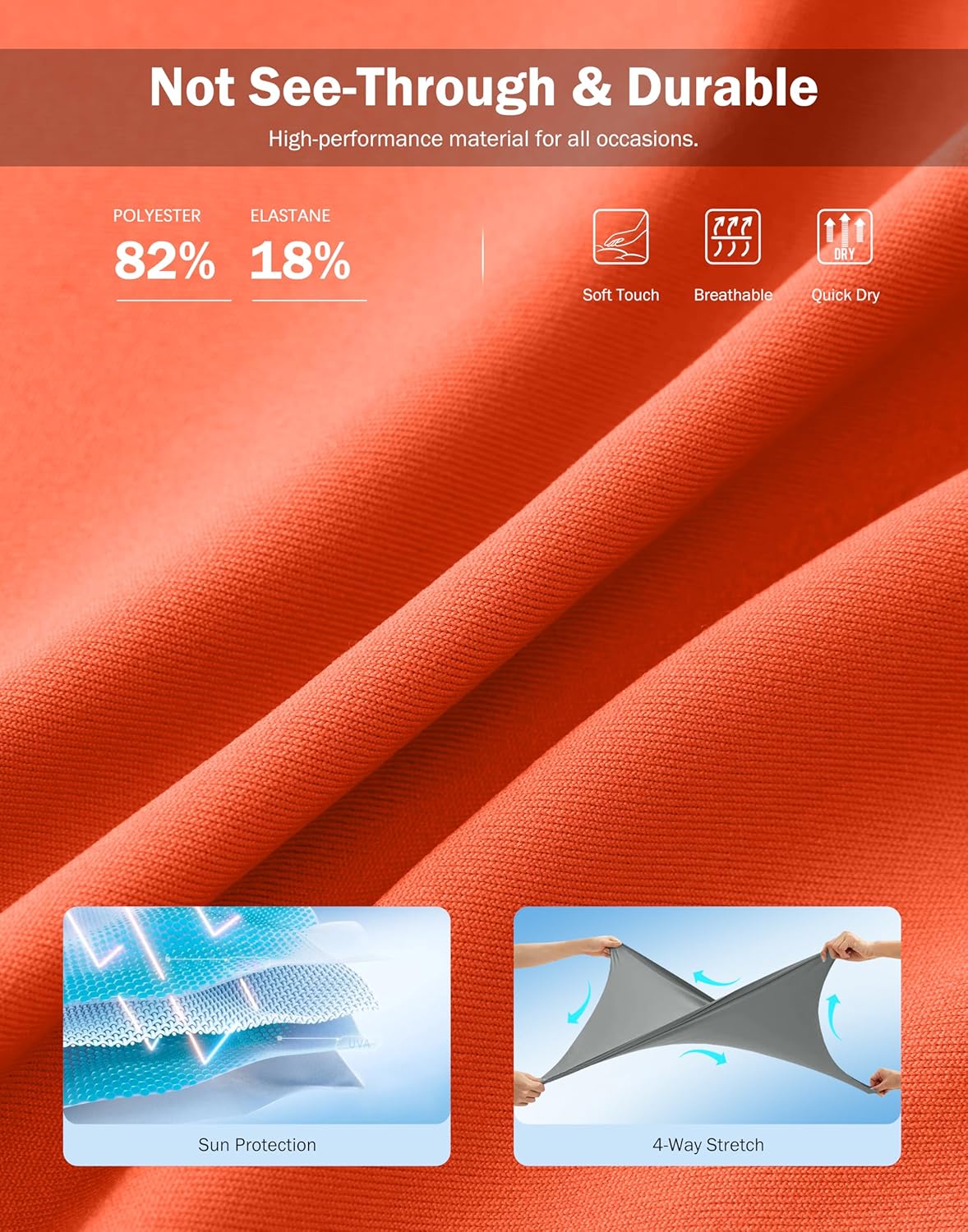 SANTINY 18" Skorts for Women 3 Pockets High Waist Long Athletic Tennis Skirt Golf Skort for Casual Summer Travel