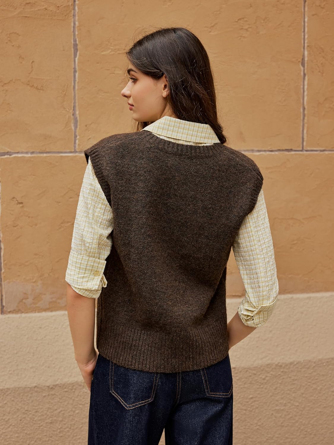 CIDER Women’s Sweater Vest Knit Sleeveless Pear Cute Graphic Sweater Vest Tank Top Fall Outfits