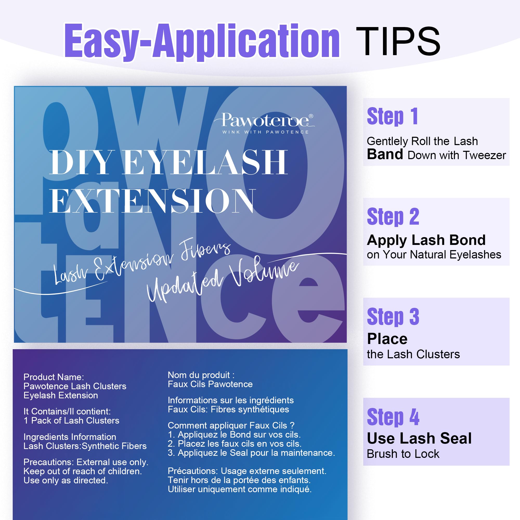 Pawotence Lash Extension Kit DIY 280pcs Lash Clusters Eyelash Extension Kit, 9-16mm 30D 40D Individual Lashes Kit with Lash Bond and Seal, Lash Tweezers for Self Use (30D&40D, 0.07D, 9-16mm, Kit)