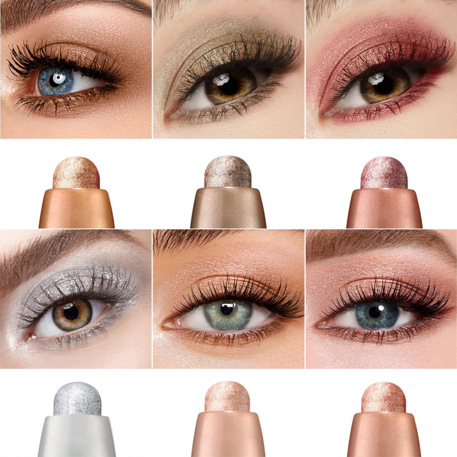 Jolilab Eyeshadow Stick Set, 8 Colors Matte Professional Bright-Colored Contouring and Highlight Eyeshadow Stick, Cream Waterproof Long Lasting High Pigmented Eye Shadow. (8, EYESHADOW B)