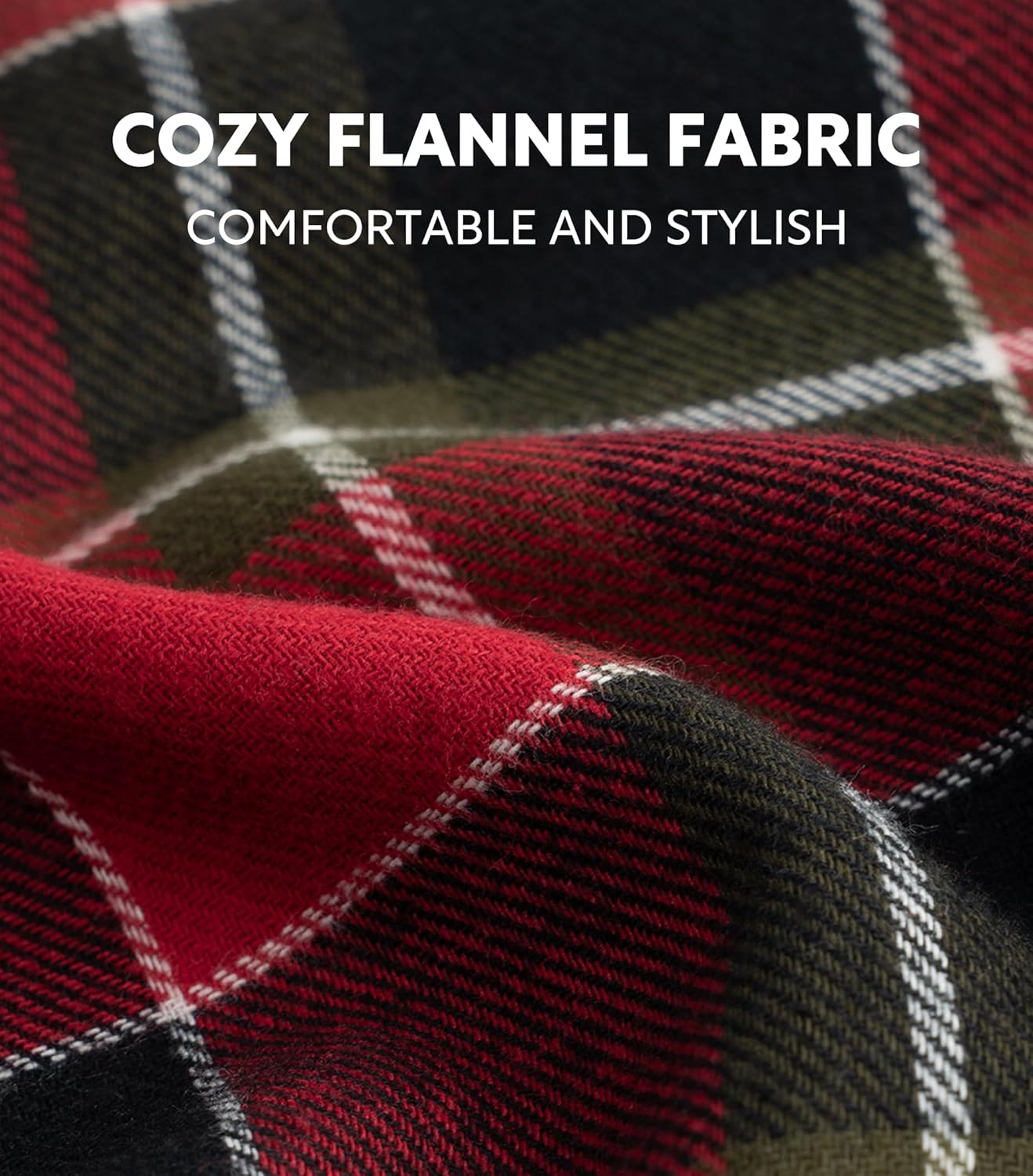 DAVID ARCHY Men's Flannel Pajama Pants, Soft & Cozy Cotton Pajama Pants, Lightweight Plaid Pants for Men with Pockets 2-Pack