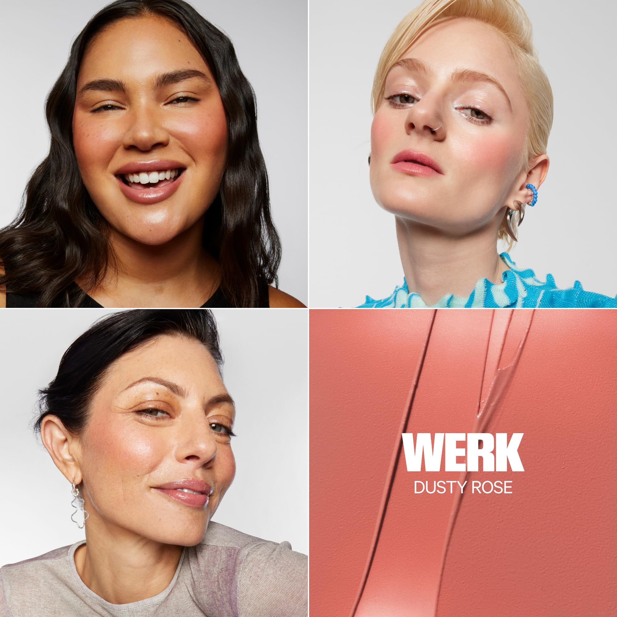 Milk Makeup Lip + Cheek Stick – Multi-Use Cream Blush + Lip Color with Mango Butter, Avocado Oil + Apricot Oil – Hydrating, Buildable, Long-Lasting, Vegan Formula – Werk, 0.21 oz