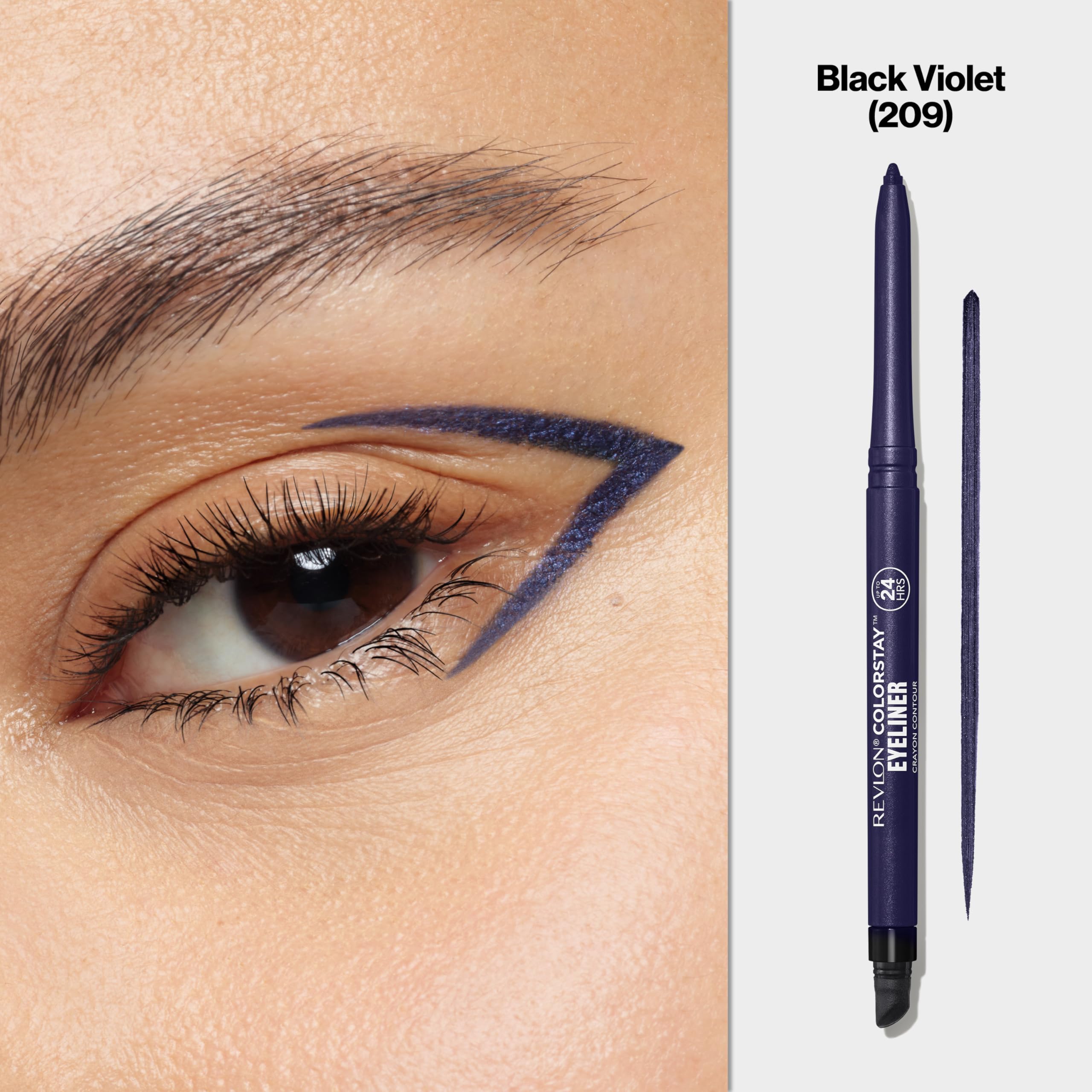 Revlon ColorStay Pencil Waterproof Eyeliner, Smudge-Proof, Eye Makeup with Built-In Sharpener, 202 Black Brown, 0.01 oz