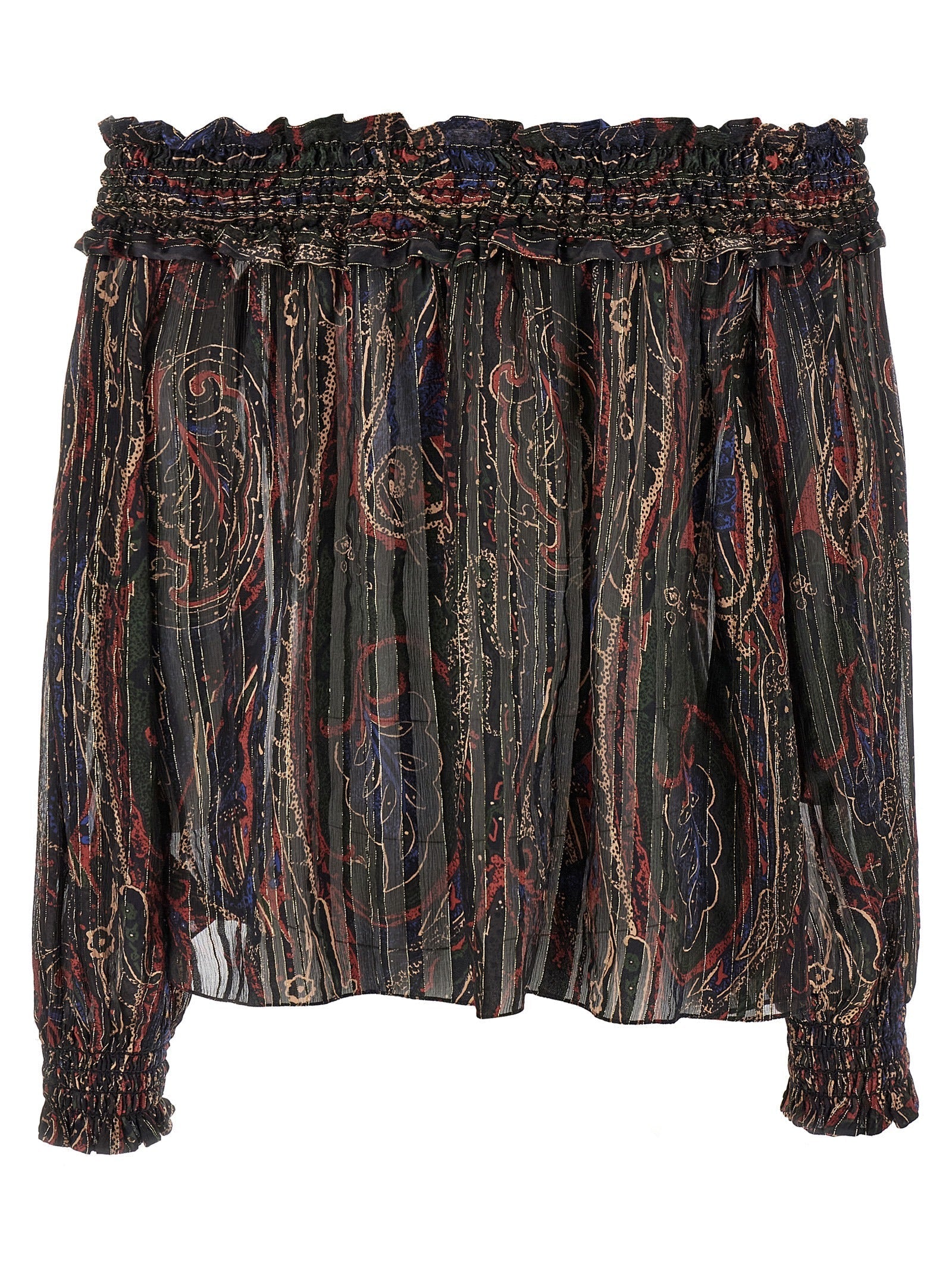 Saint Laurent Women Smock Stitch Blouse