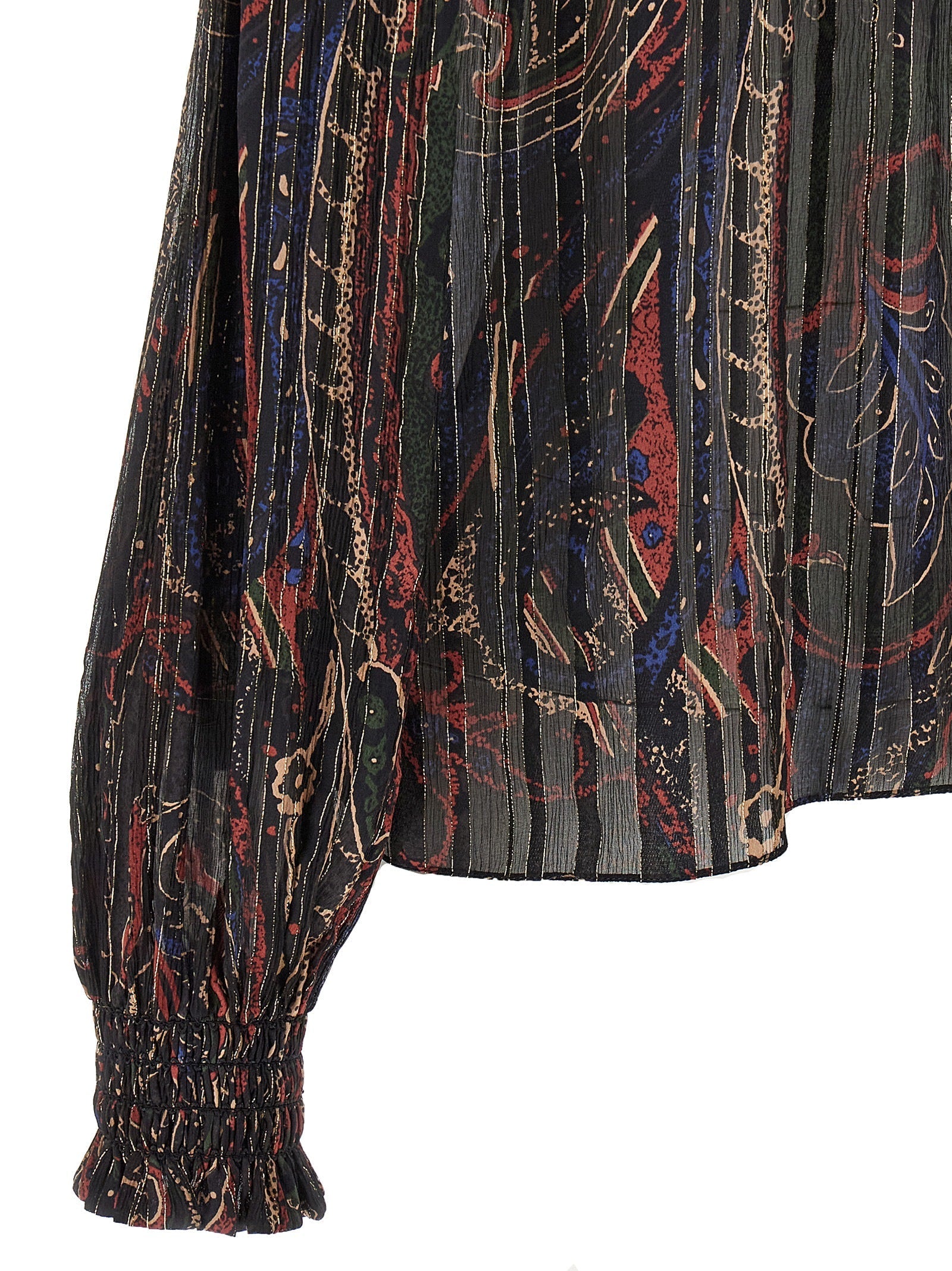 Saint Laurent Women Smock Stitch Blouse