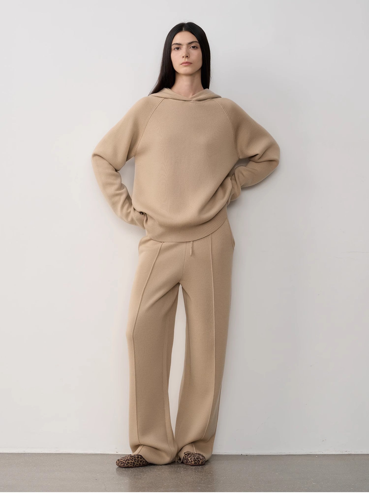 "Urban One" Wool Hooded Knit Outfit-14