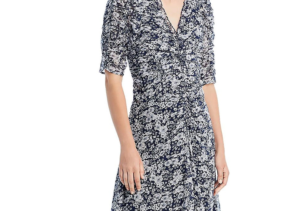 Sea New York Suzie Ruched Midi Dress Navy by Steals