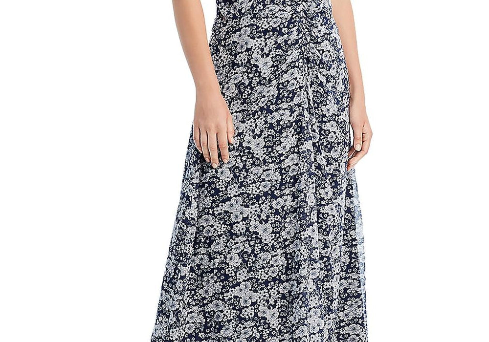Sea New York Suzie Ruched Midi Dress Navy by Steals