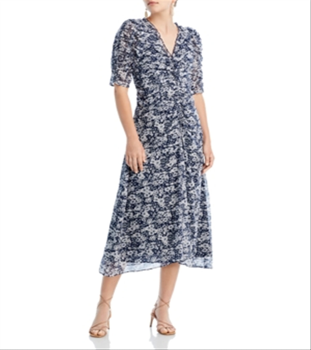 Sea New York Suzie Ruched Midi Dress Navy by Steals